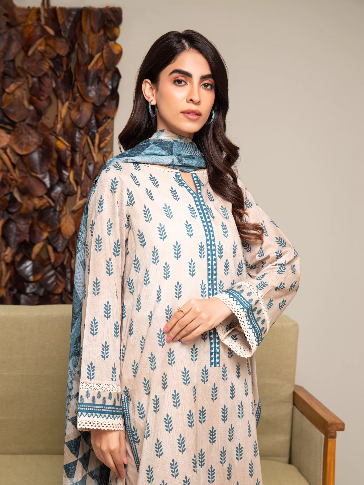 Printed Cambric Shirt Trouser - EWU24A2-27291ST - Image 4