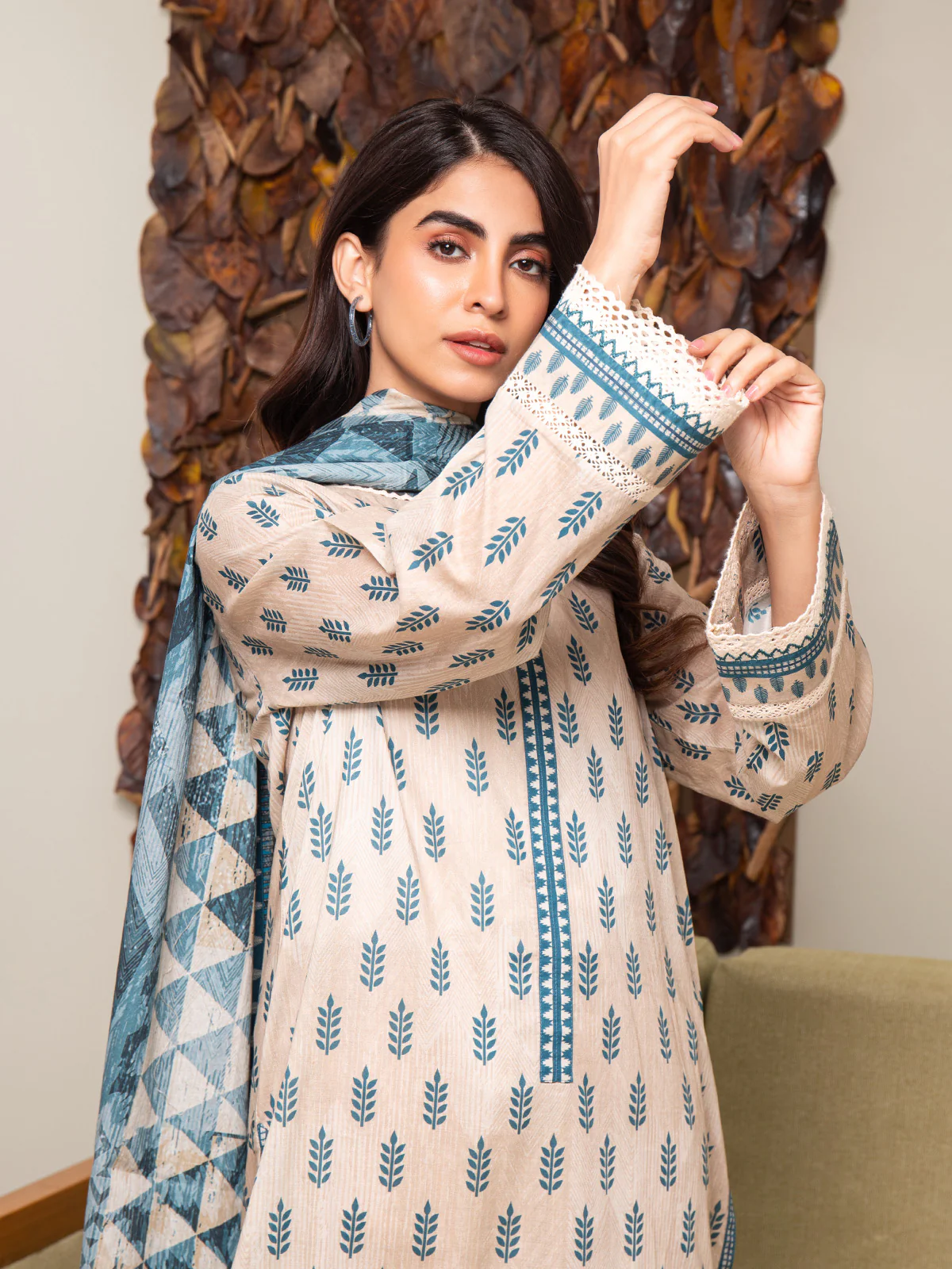 Printed Cambric Shirt Trouser - EWU24A2-27291ST - Image 5