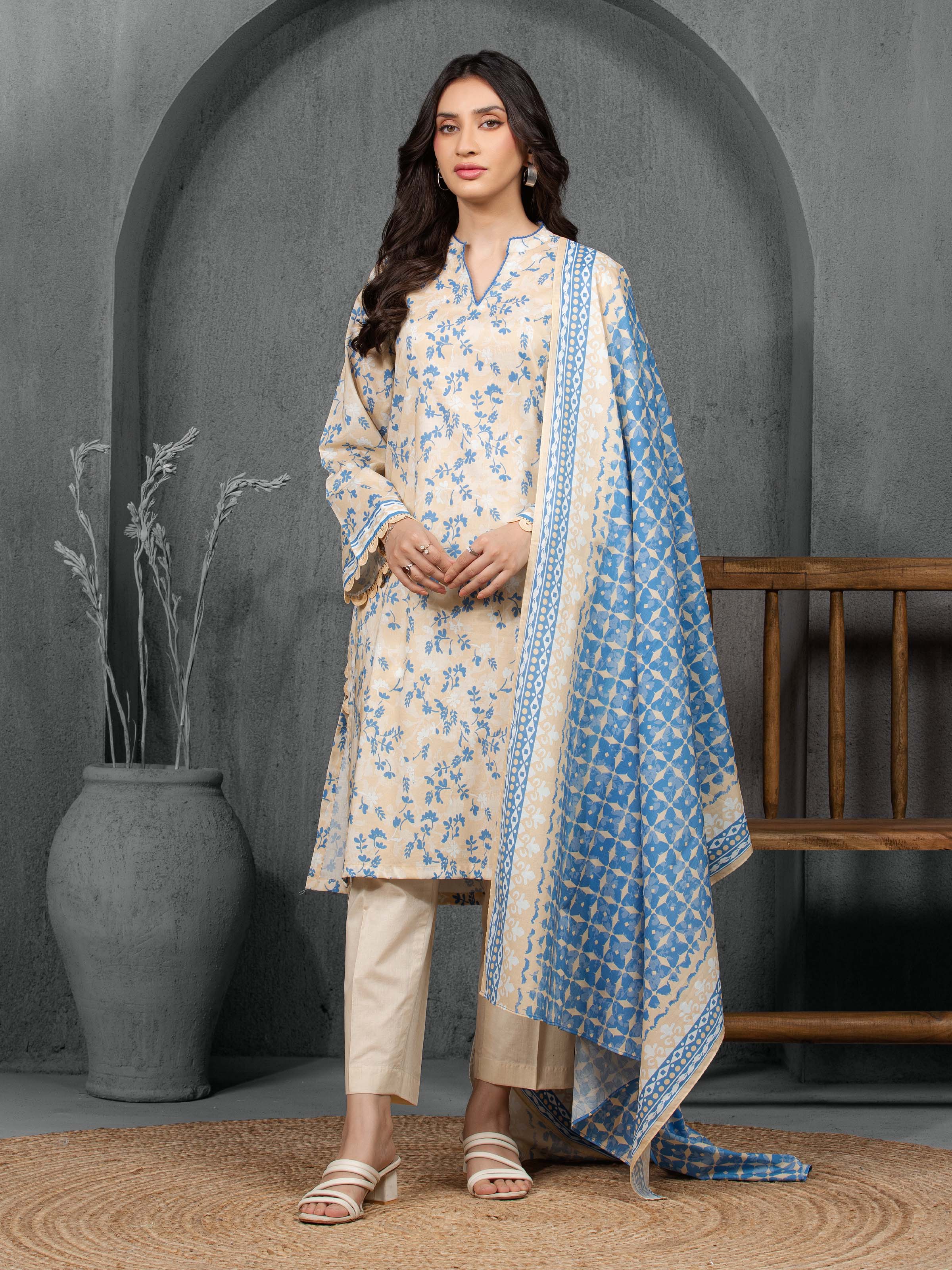 Printed Cambric Suit - EWU5A2-35808-3P