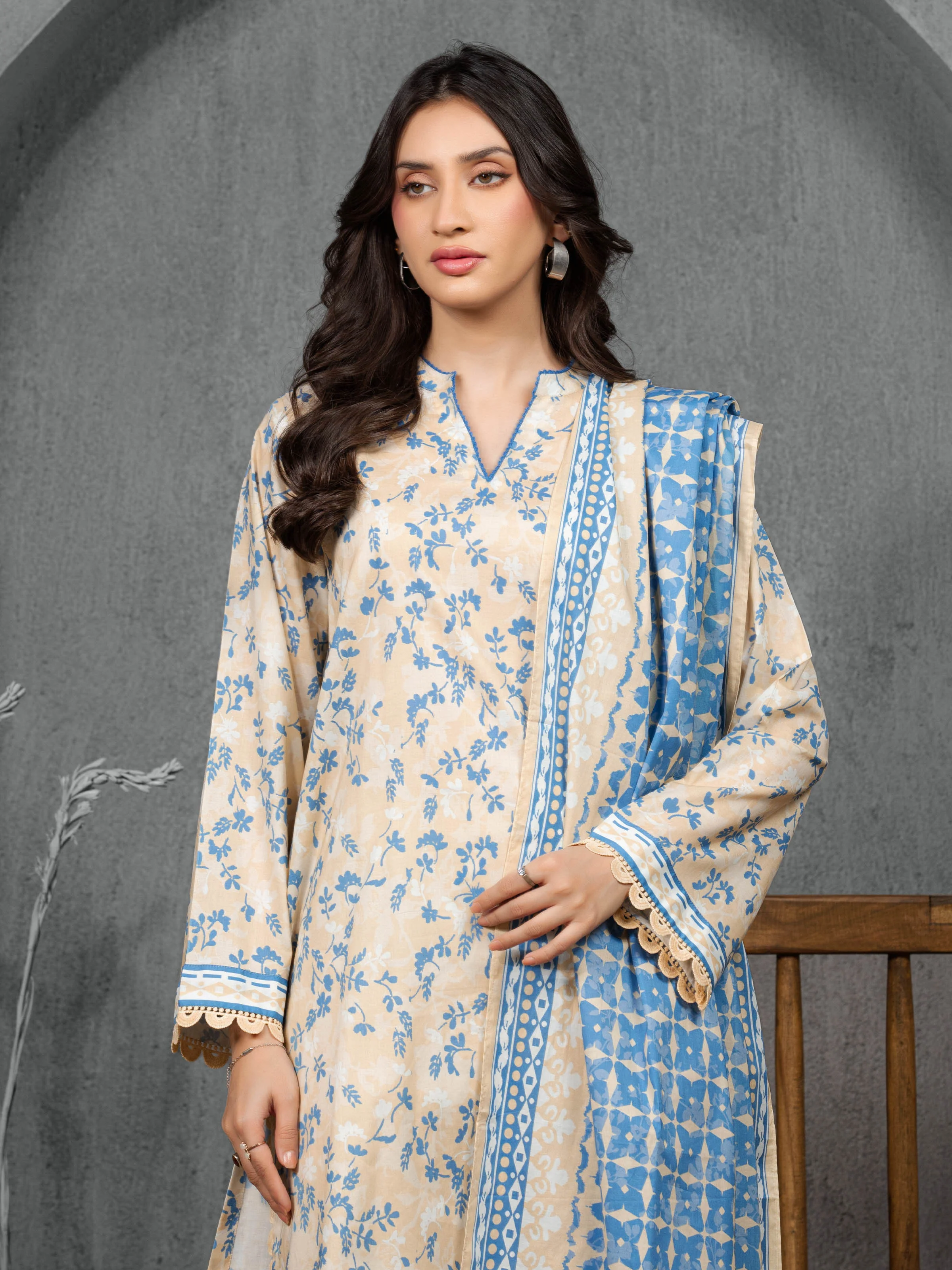Printed Cambric Suit - EWU5A2-35808-3P - Image 2