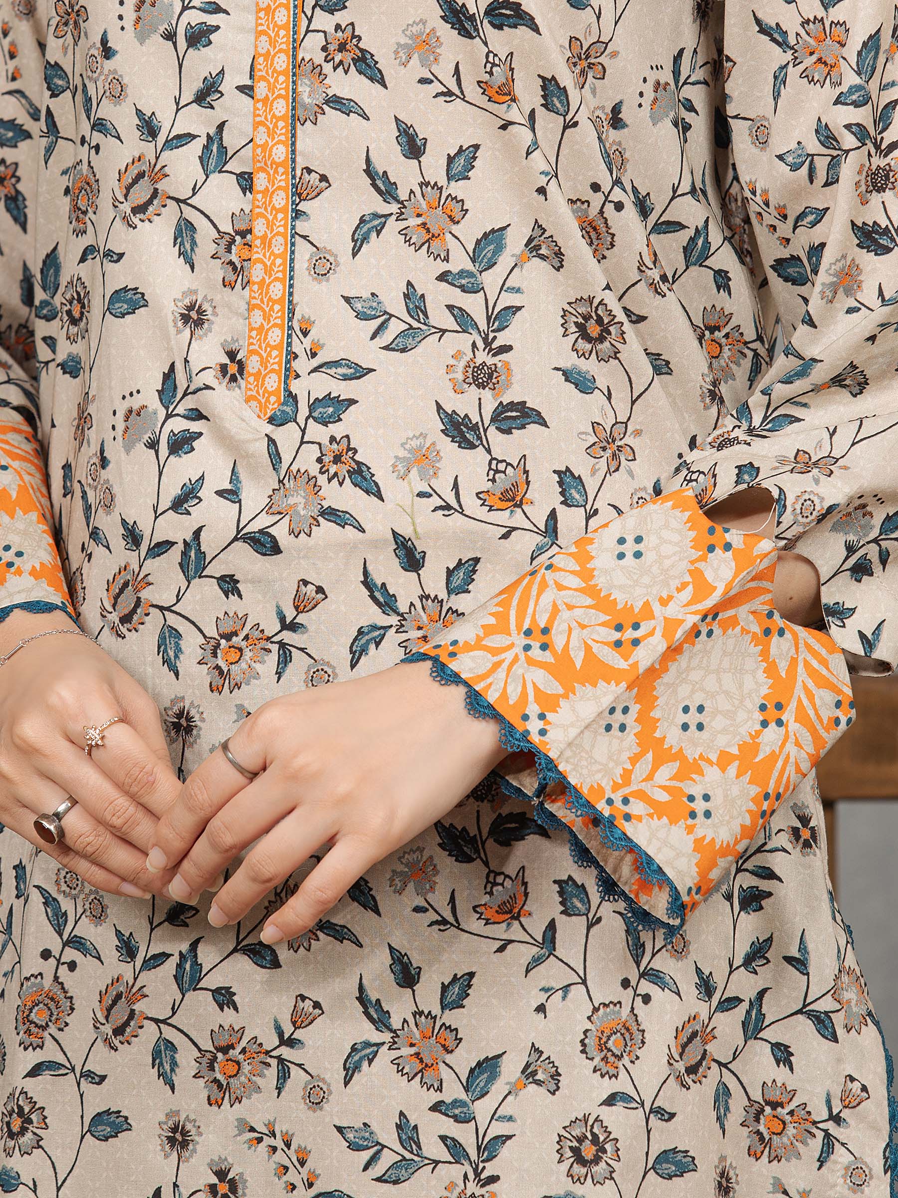 Printed Khaddar Suit - EWU5A3-36091-3P - Image 4