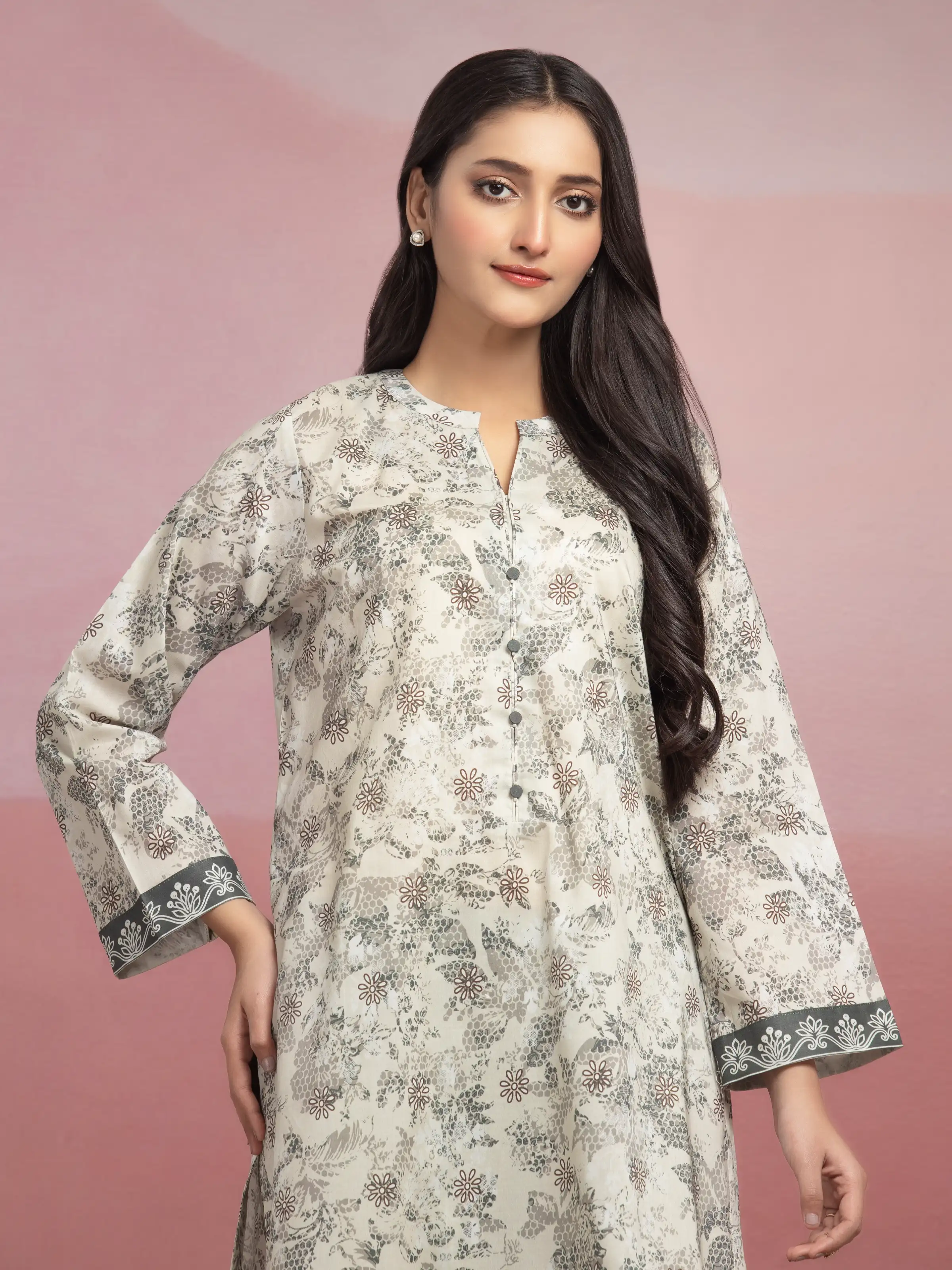 Printed Lawn Shirt Trouser - EWU5A1-35408ST - Image 4