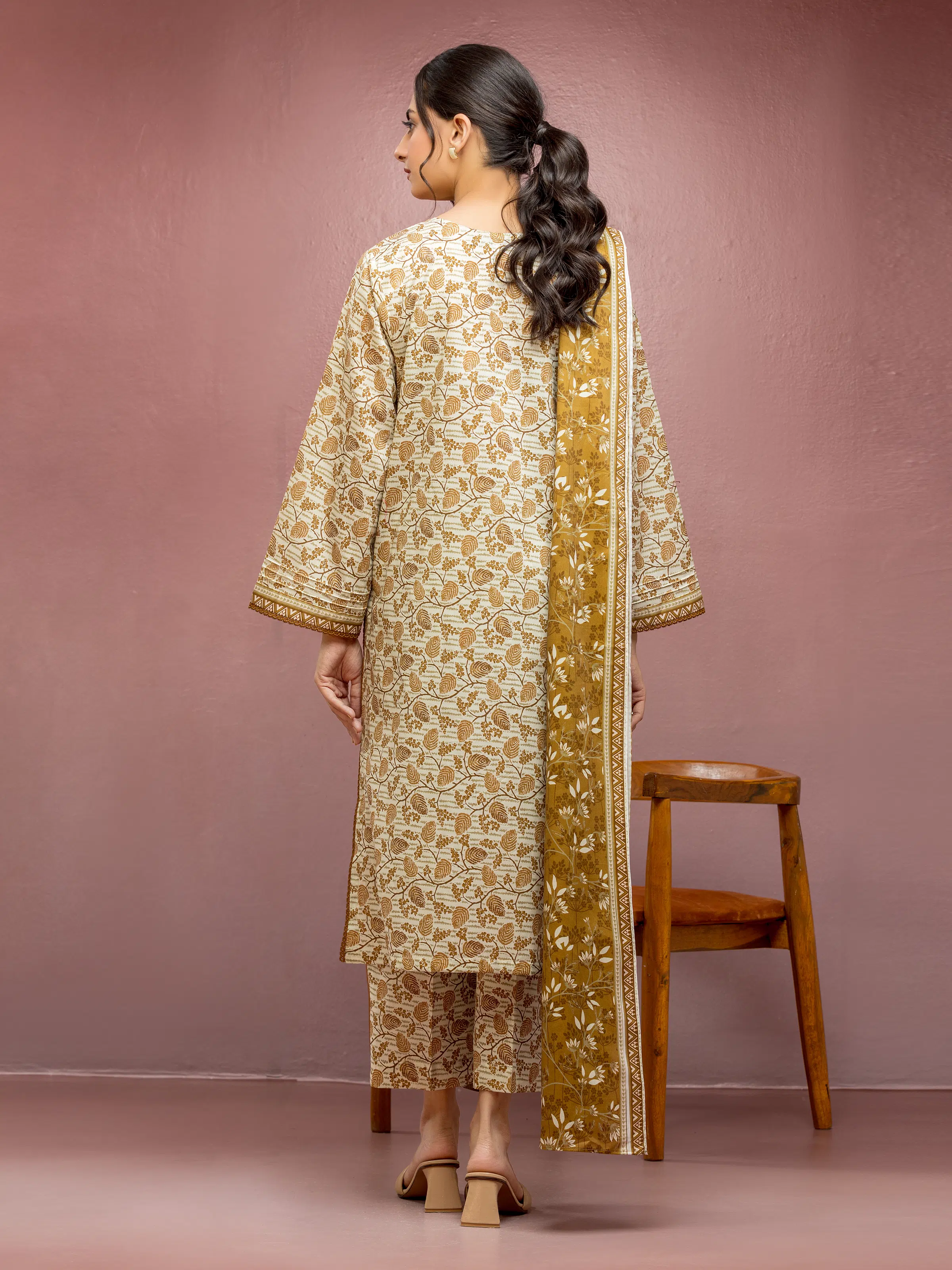 Printed Lawn Suit - EWU5A1-35113-3P - Image 2