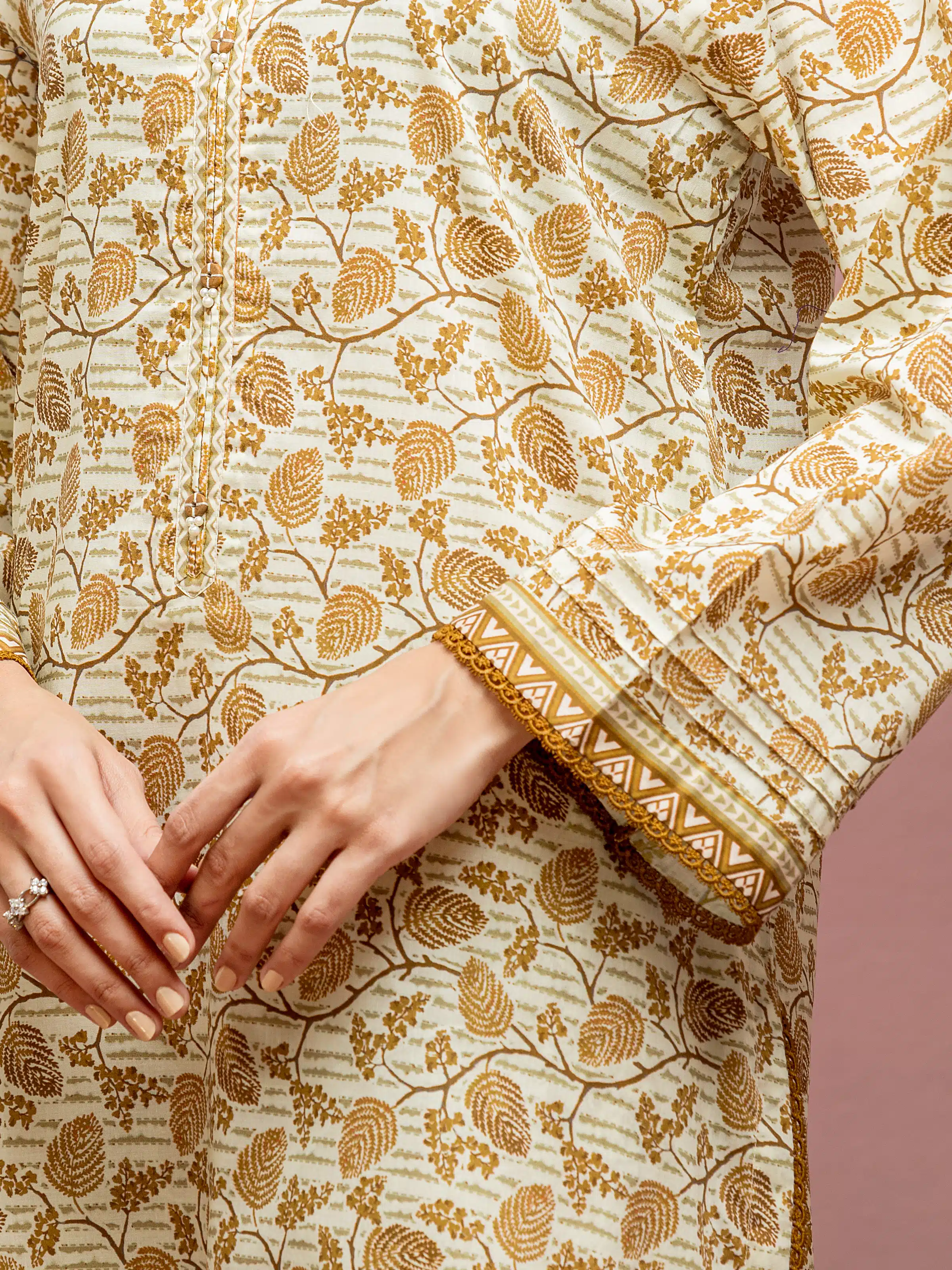 Printed Lawn Suit - EWU5A1-35113-3P - Image 6