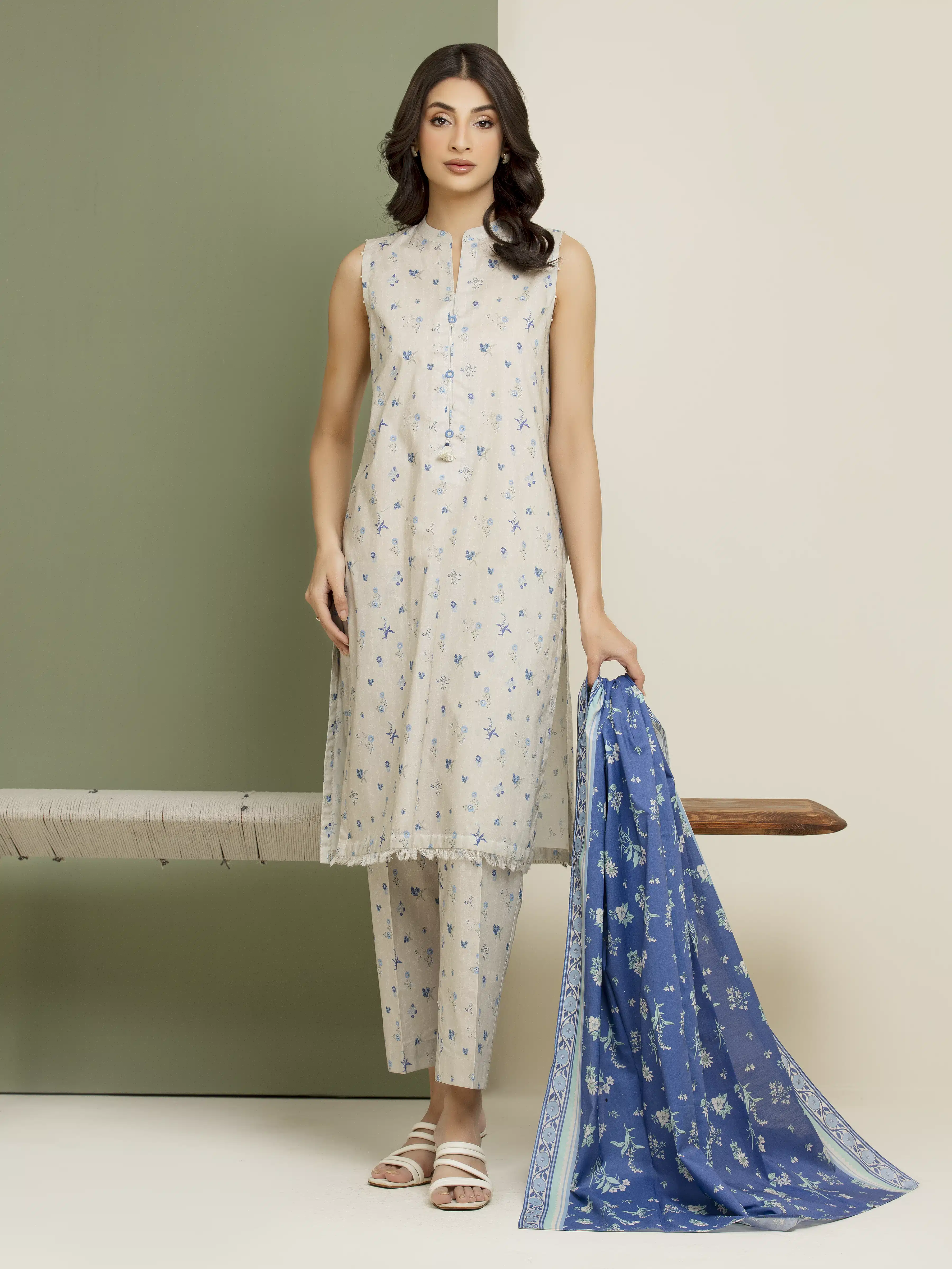 Printed Lawn Suit - EWU5A1-35161-3P