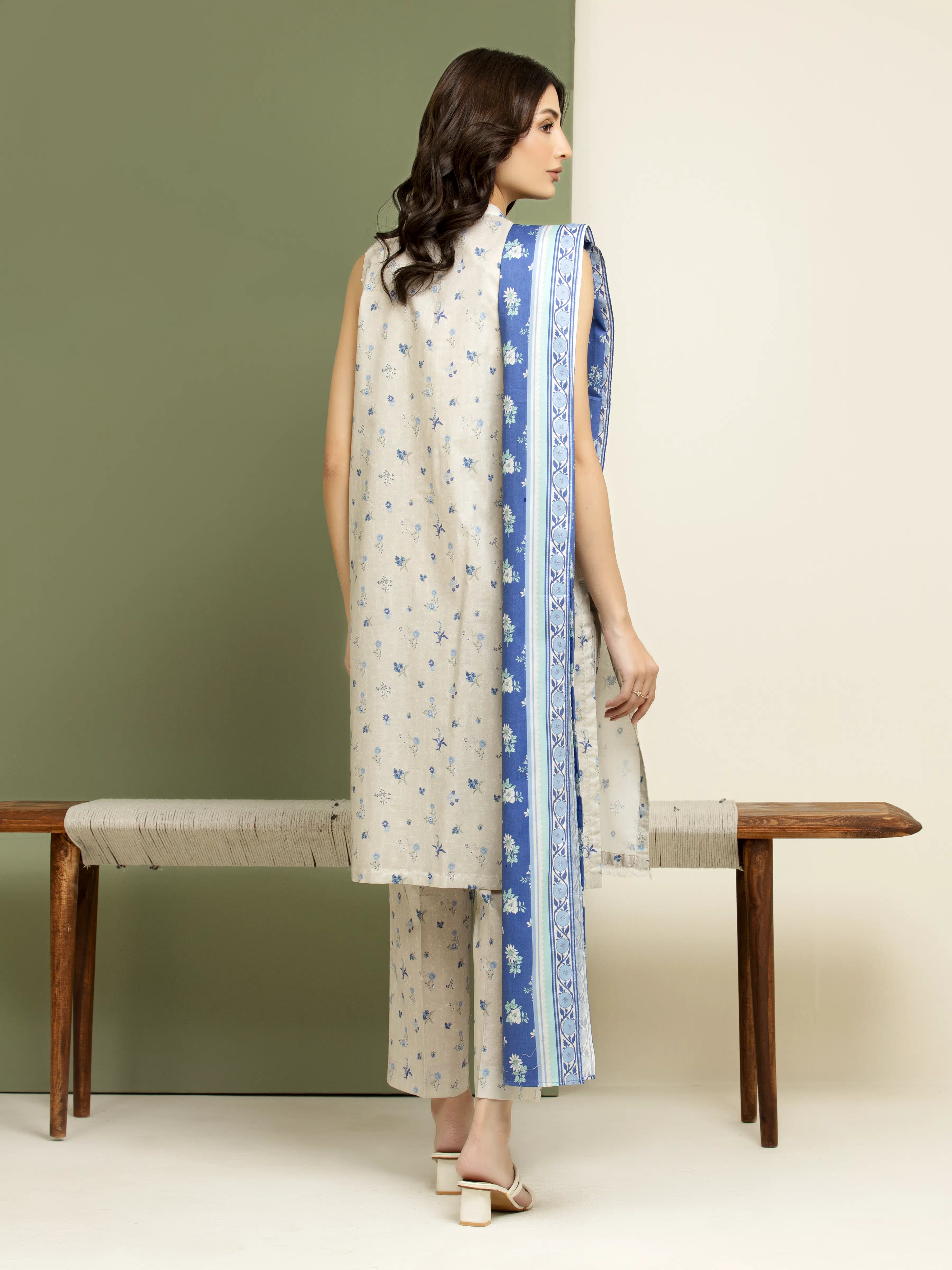 Printed Lawn Suit - EWU5A1-35161-3P - Image 5
