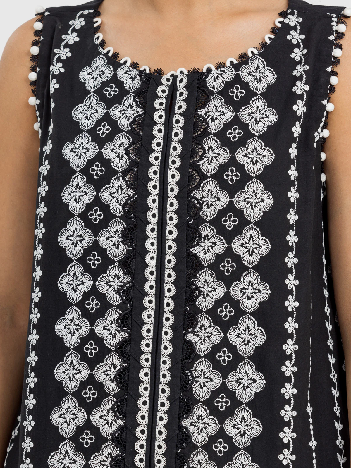 Embroidered Cambric Shirt Trouser - EWU24V2-30135ST - Image 2