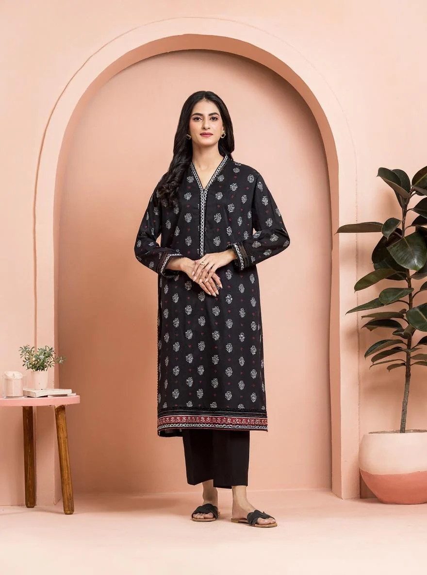 Printed Khaddar Shirt - EWU24M3-120S