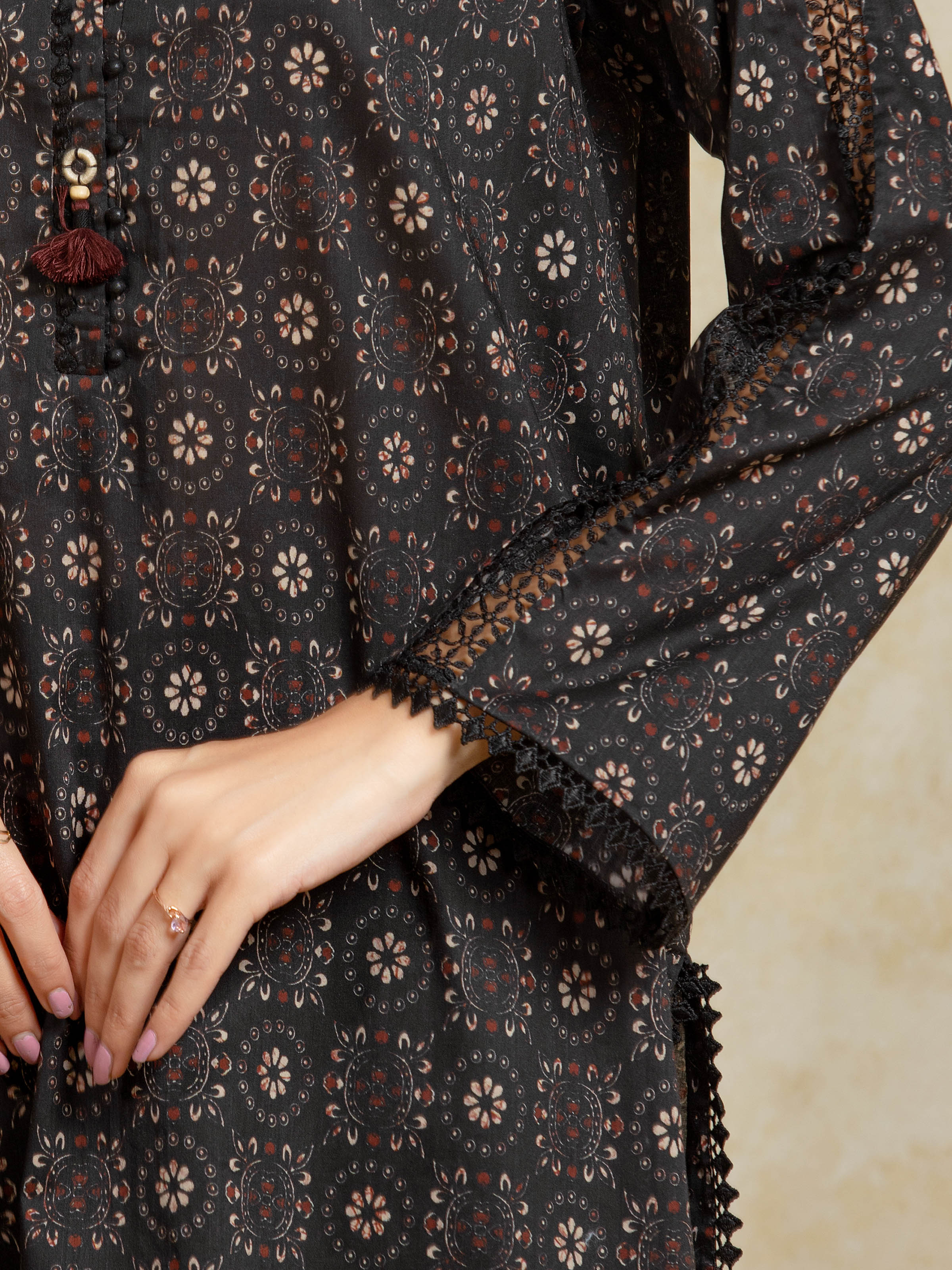Printed Khaddar Suit - EWU5A3-35904-3P - Image 4