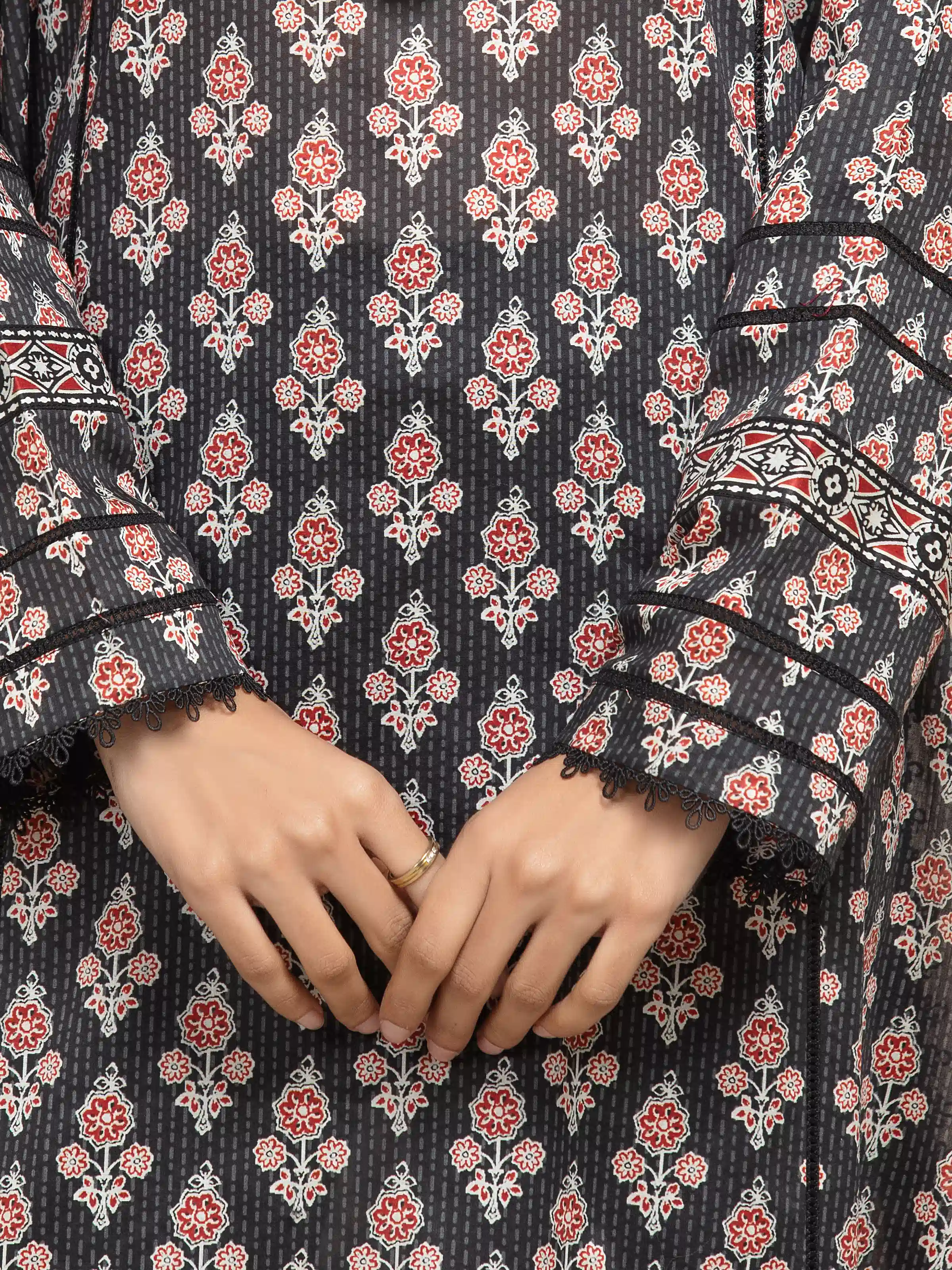 Printed Khaddar Suit - EWU5A3-36032-3P - Image 3