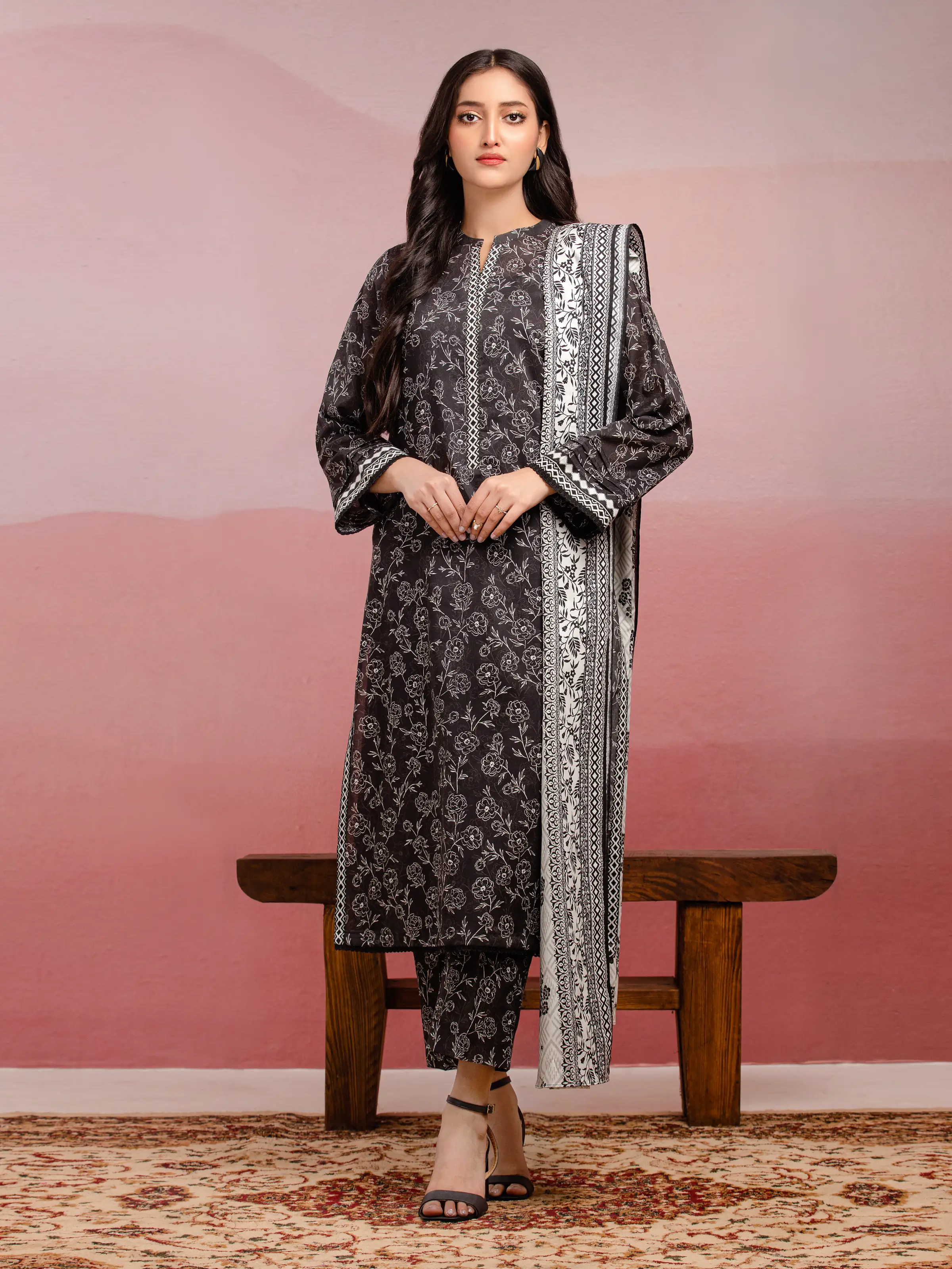 Printed Lawn Suit - EWU5A1-35046-3P