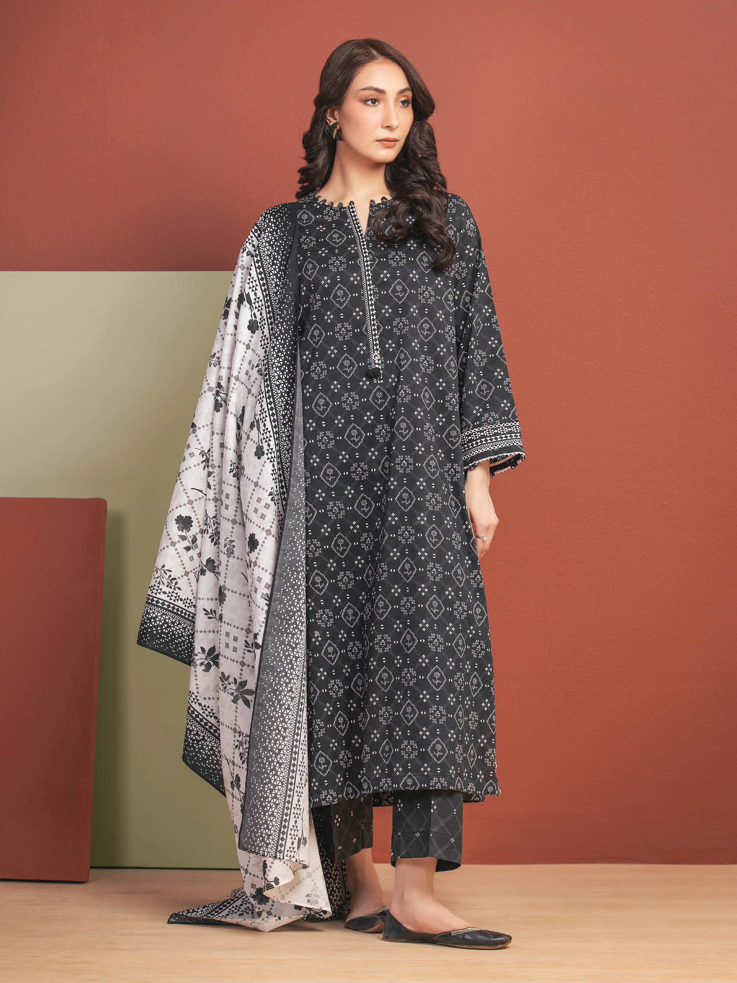 Printed Lawn Suit - EWU5A1-35306-3P