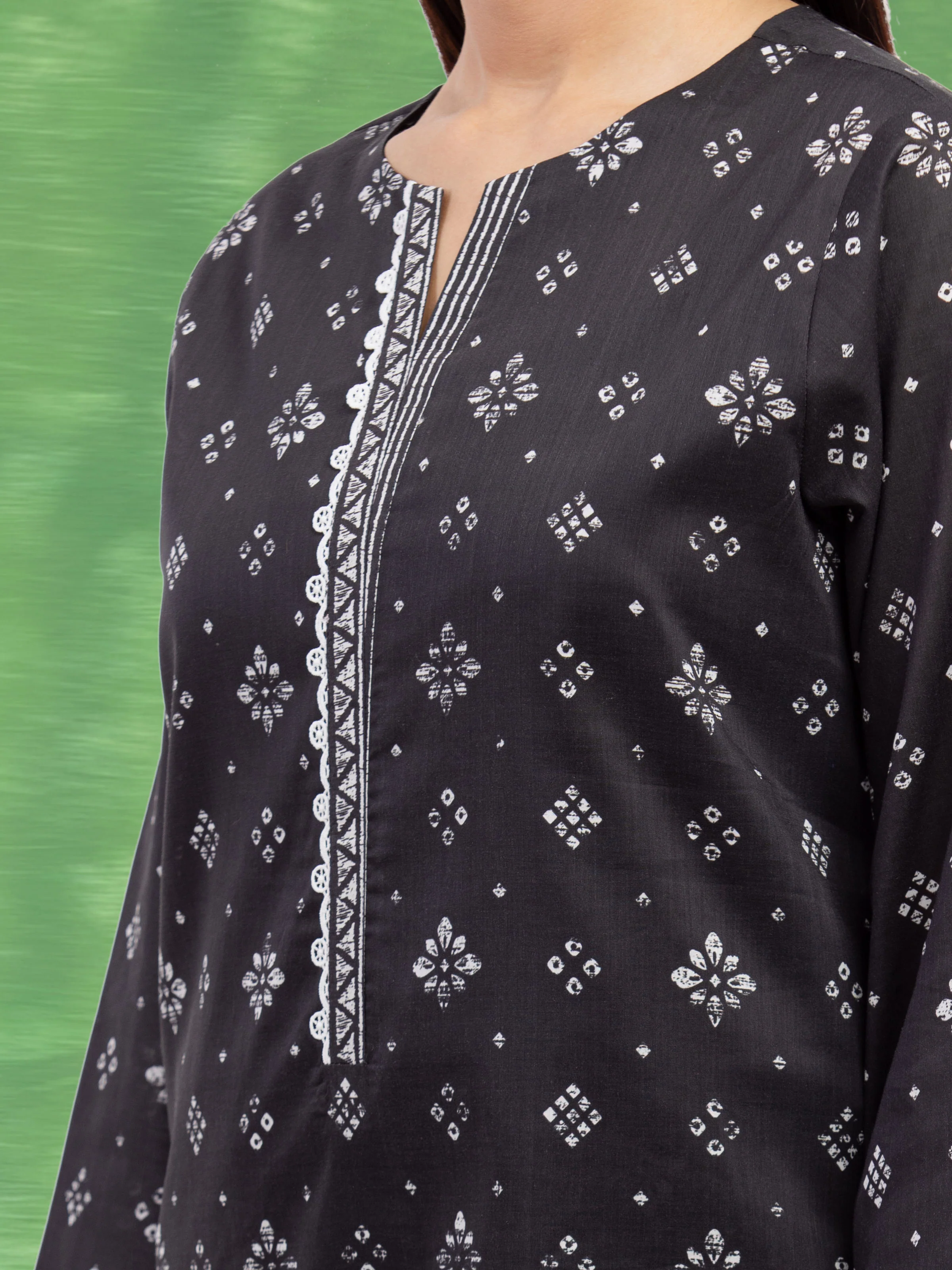 Printed Lawn Suit - EWU5A1-35308-3P - Image 2