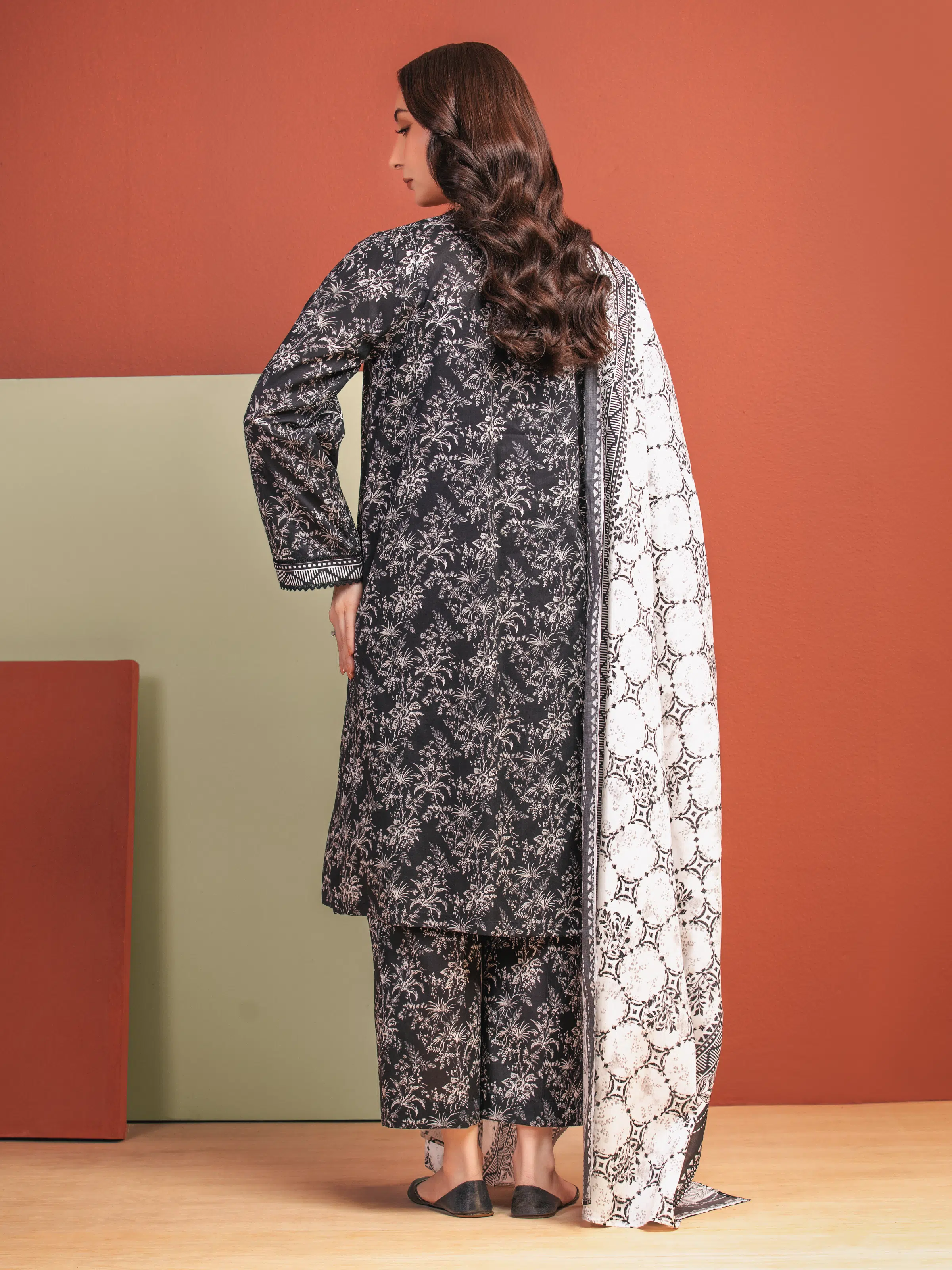 Printed Lawn Suit - EWU5A1-35312-3P - Image 6