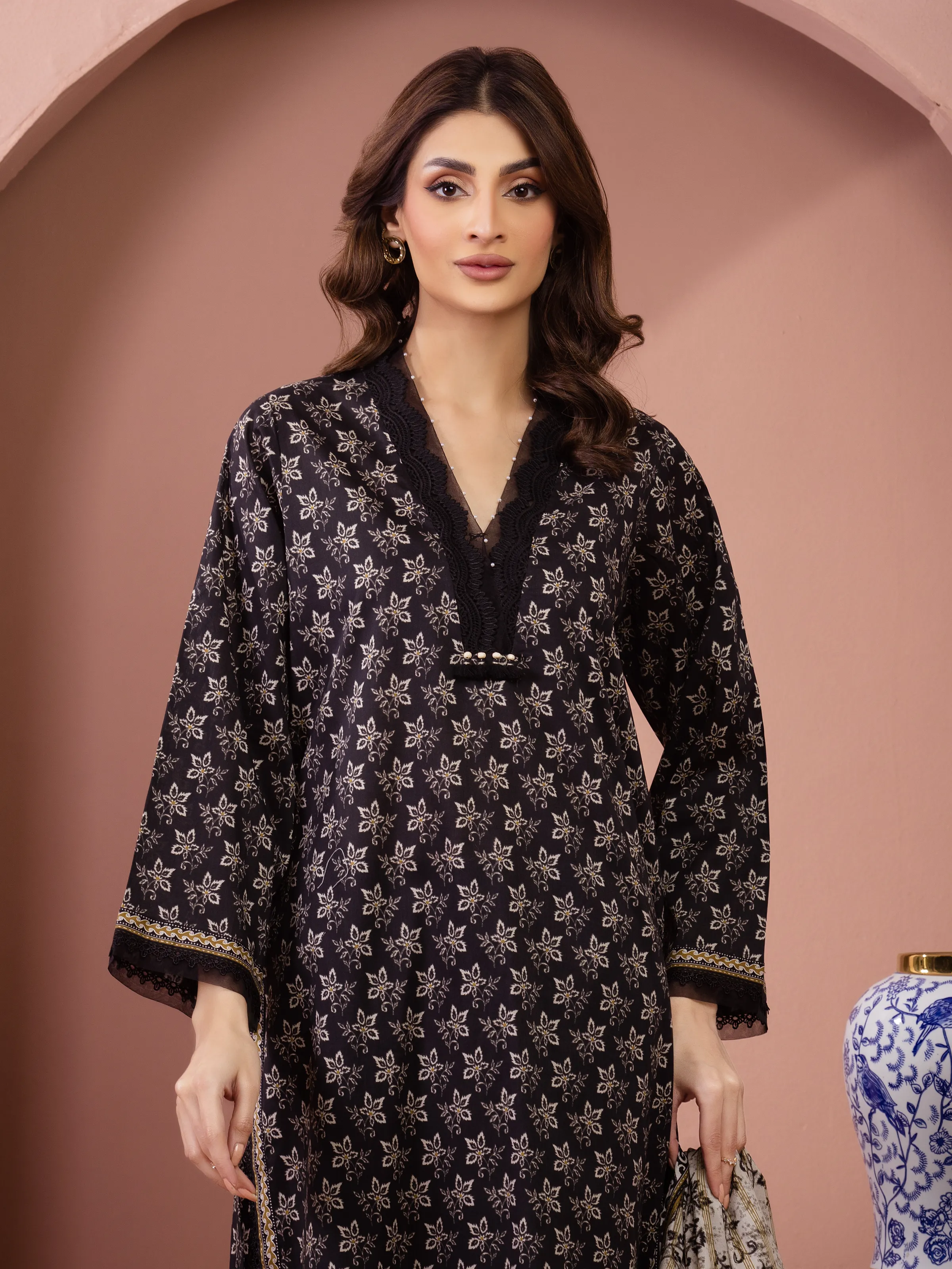Printed Lawn Suit - EWU6A1-36511-3P - Image 2