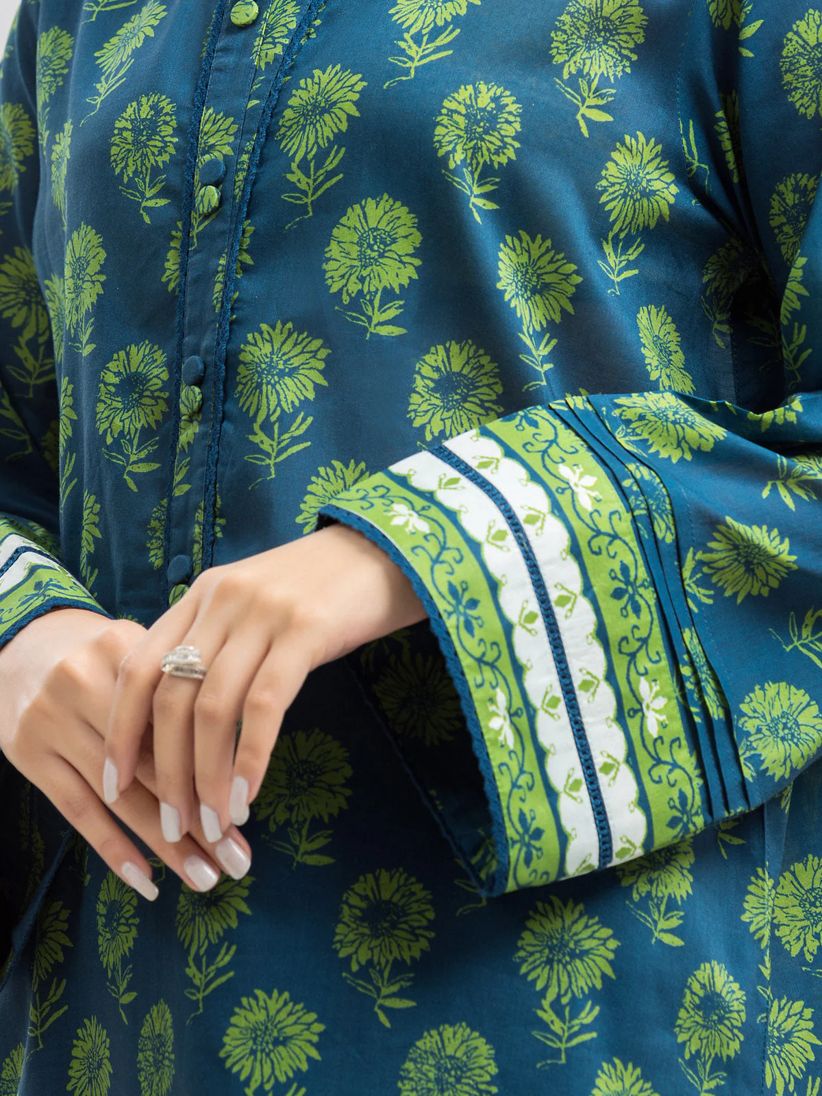 Printed Viscose Shirt Dupatta - EWU24A4-29234SD - Image 4
