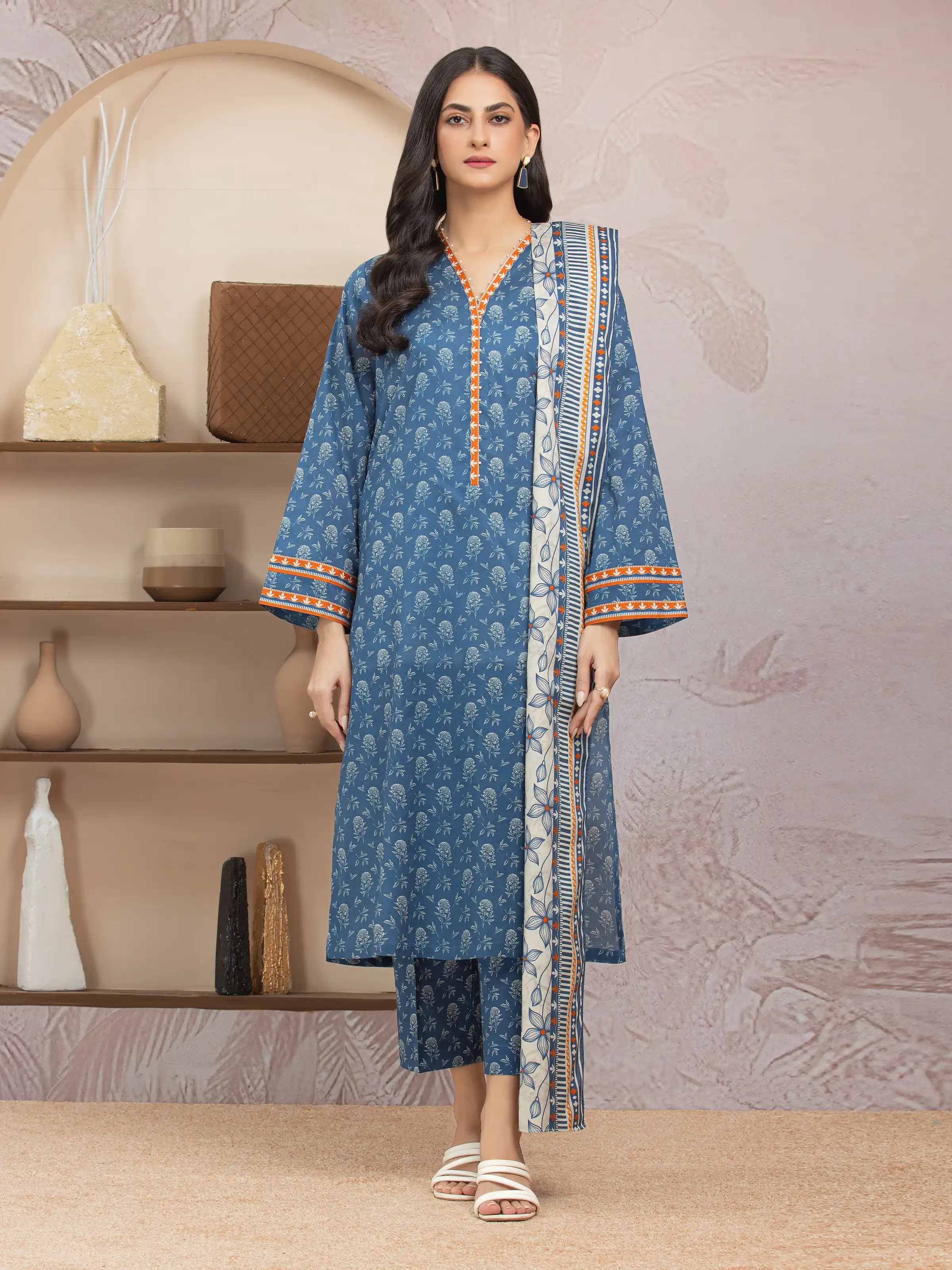 Printed Lawn Suit - EWU5A1-35026-3P