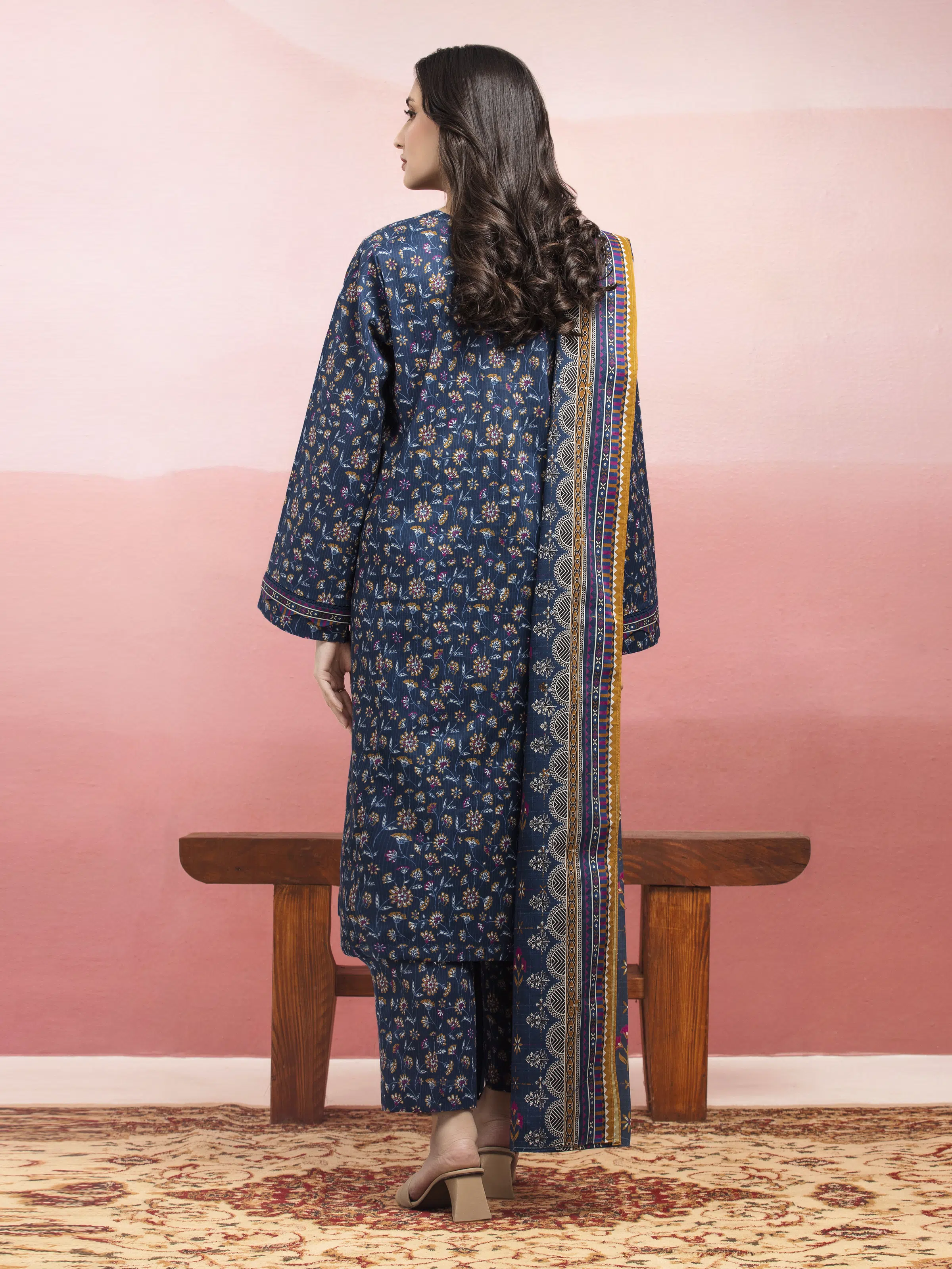Printed Lawn Suit - EWU5A1-35085-3P - Image 2