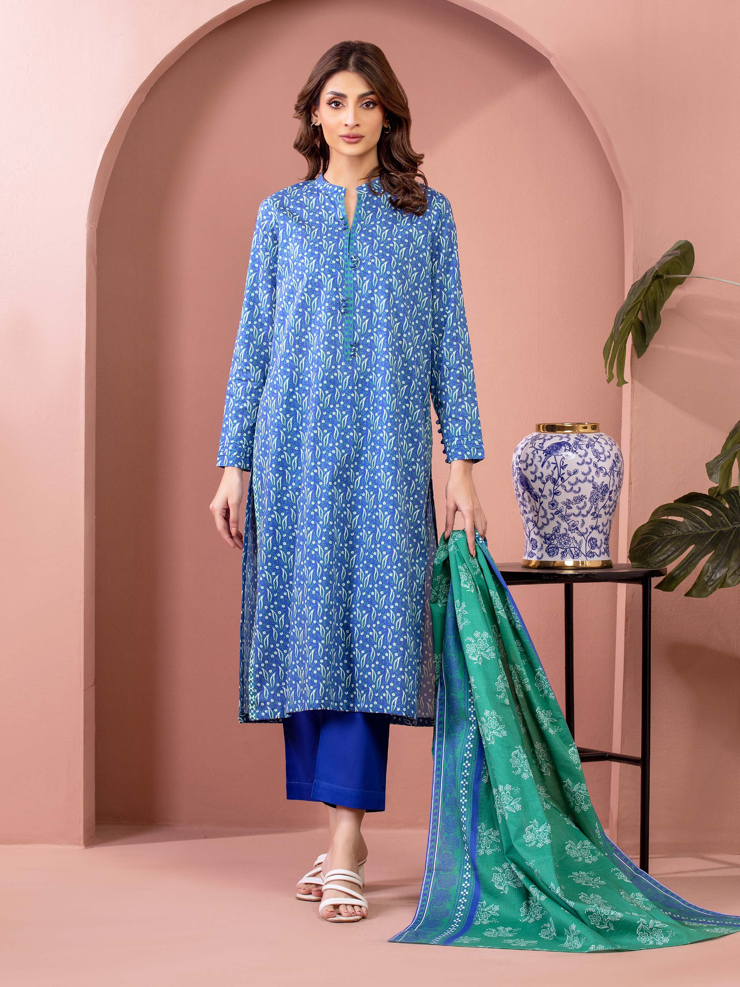 Printed Lawn Suit - EWU5A1-35235-3P