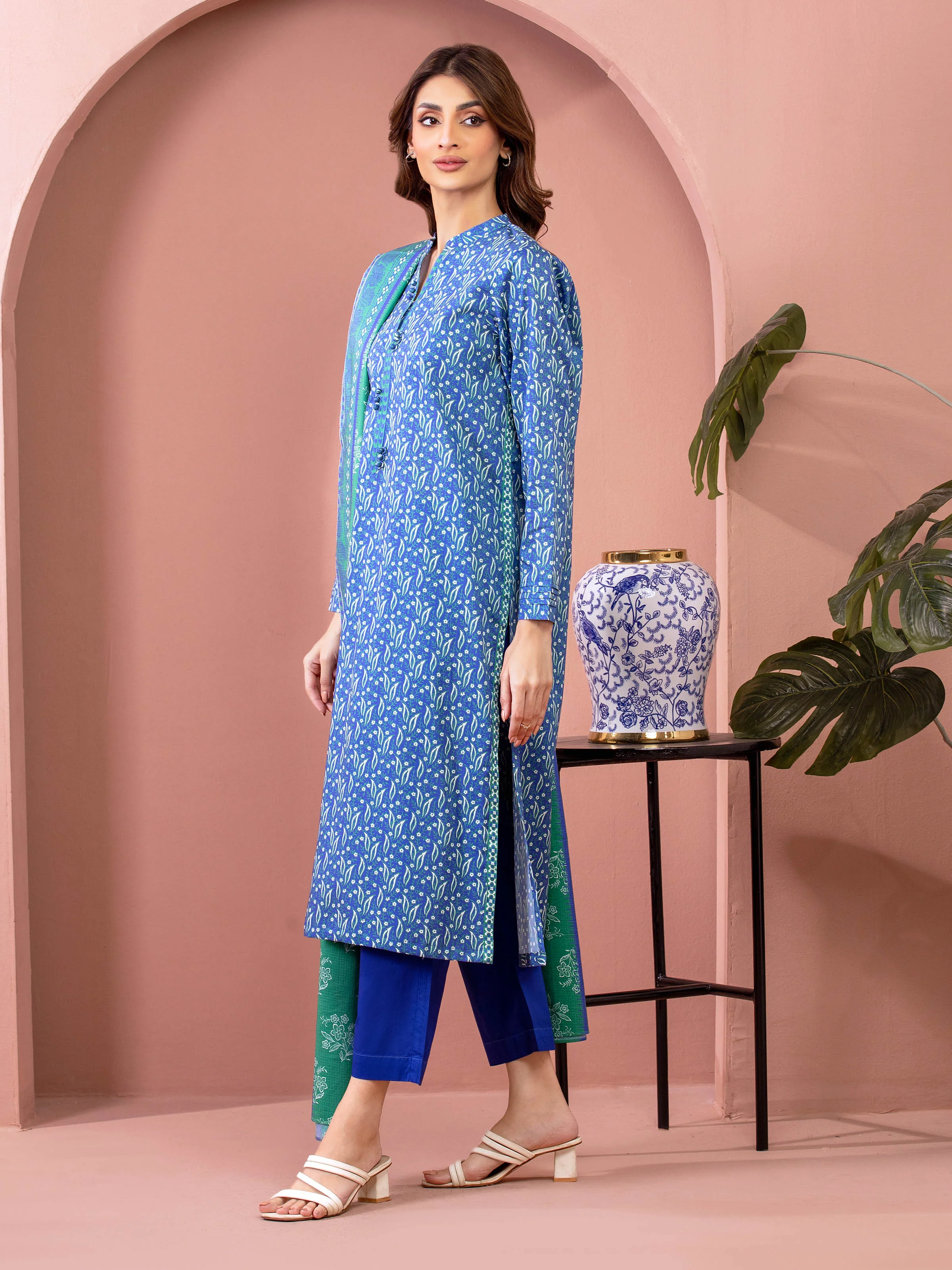 Printed Lawn Suit - EWU5A1-35235-3P - Image 2