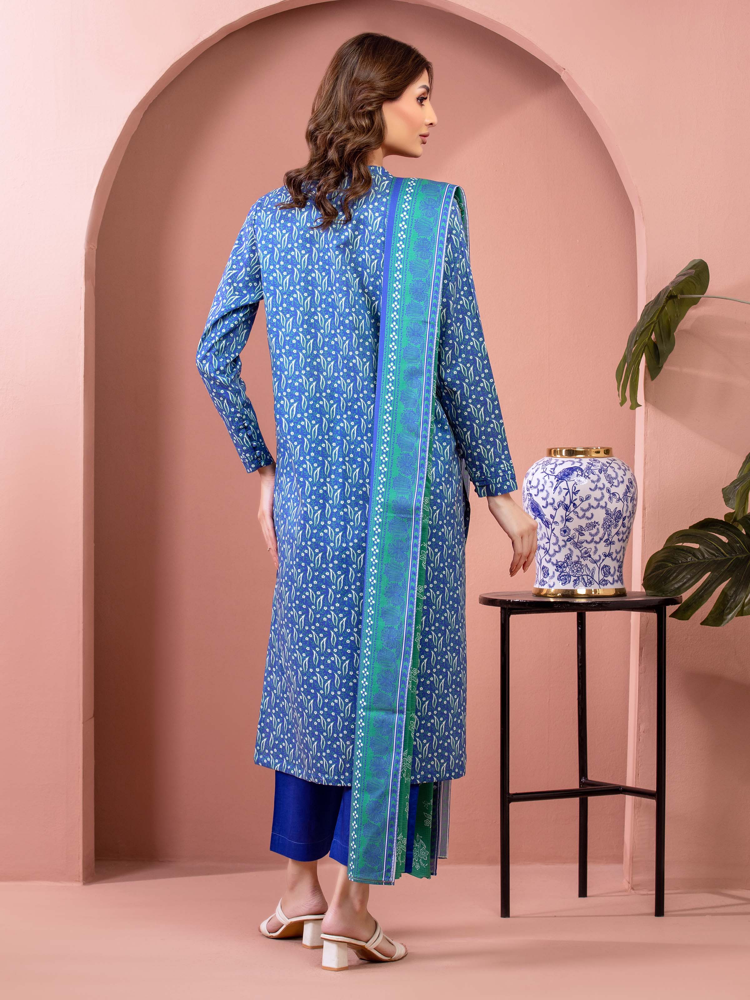 Printed Lawn Suit - EWU5A1-35235-3P - Image 6
