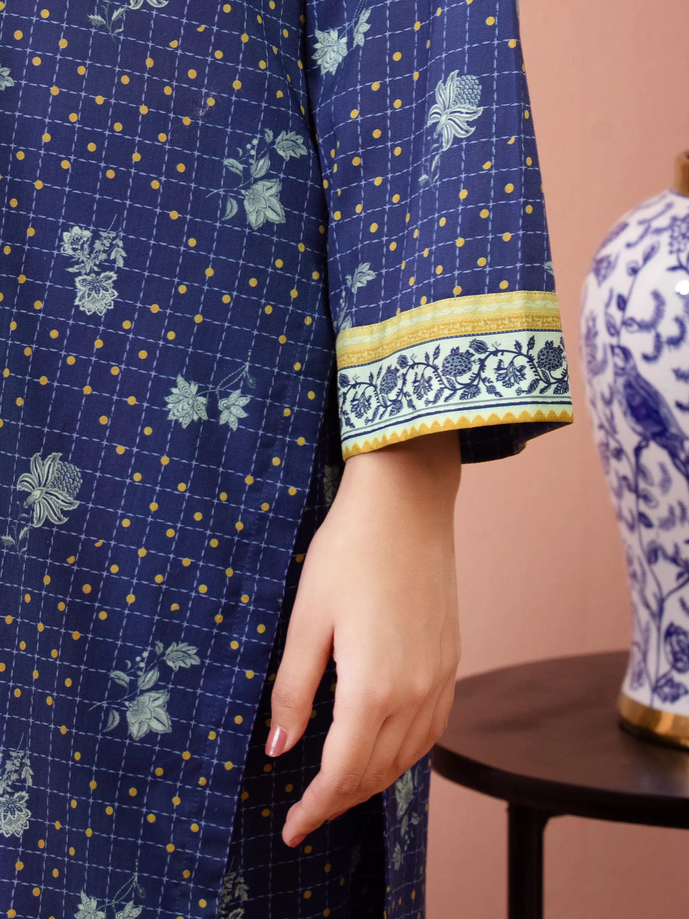Printed Lawn Suit - EWU5A1-35238-3P - Image 4