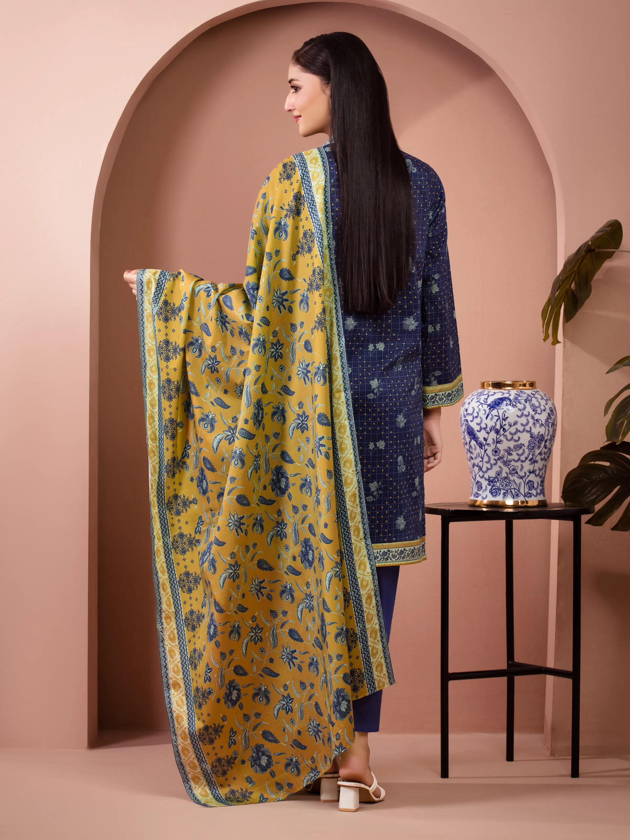 Printed Lawn Suit - EWU5A1-35238-3P - Image 5