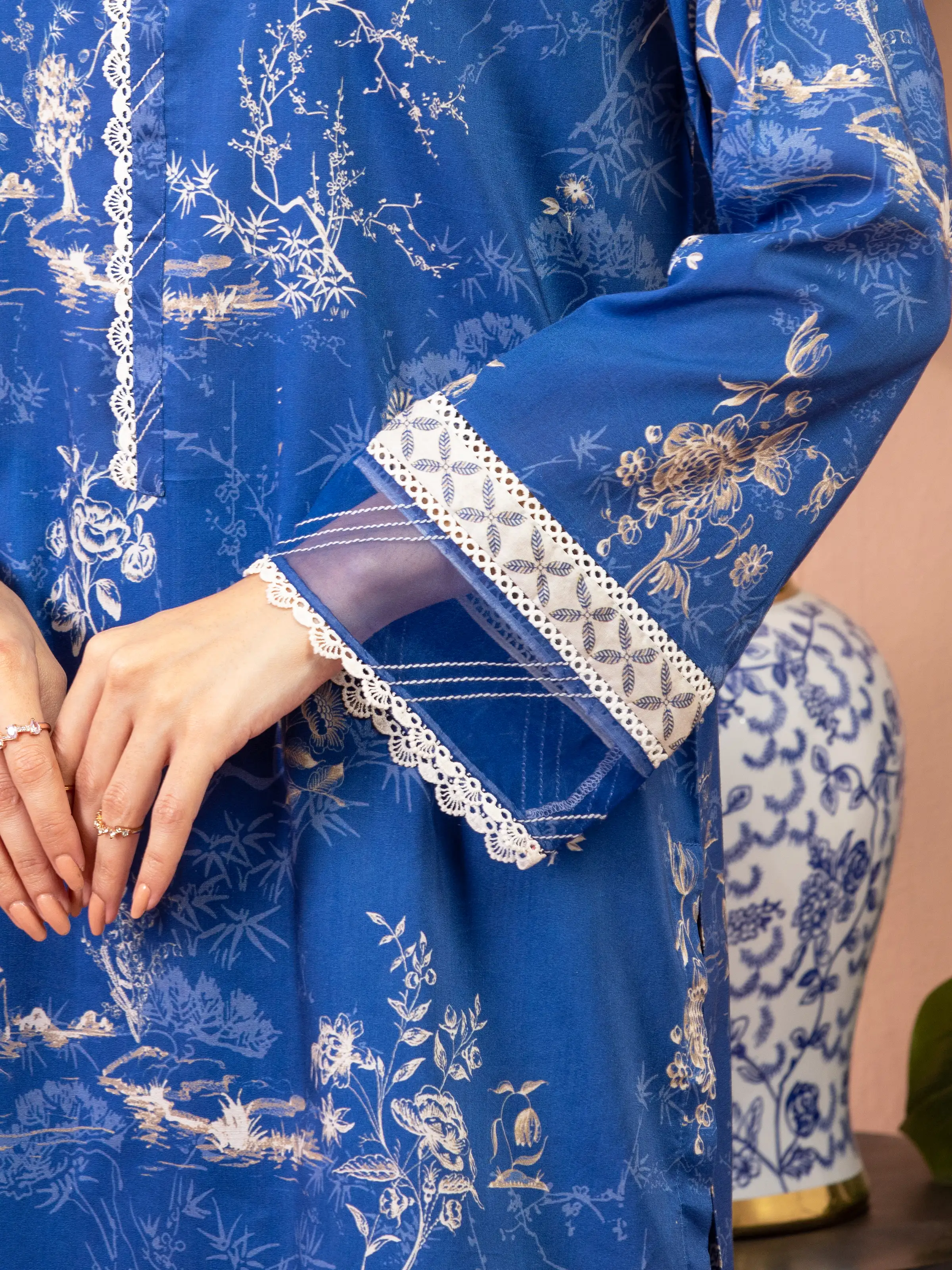 Printed Lawn Suit - EWU5A1-35608-3P - Image 4