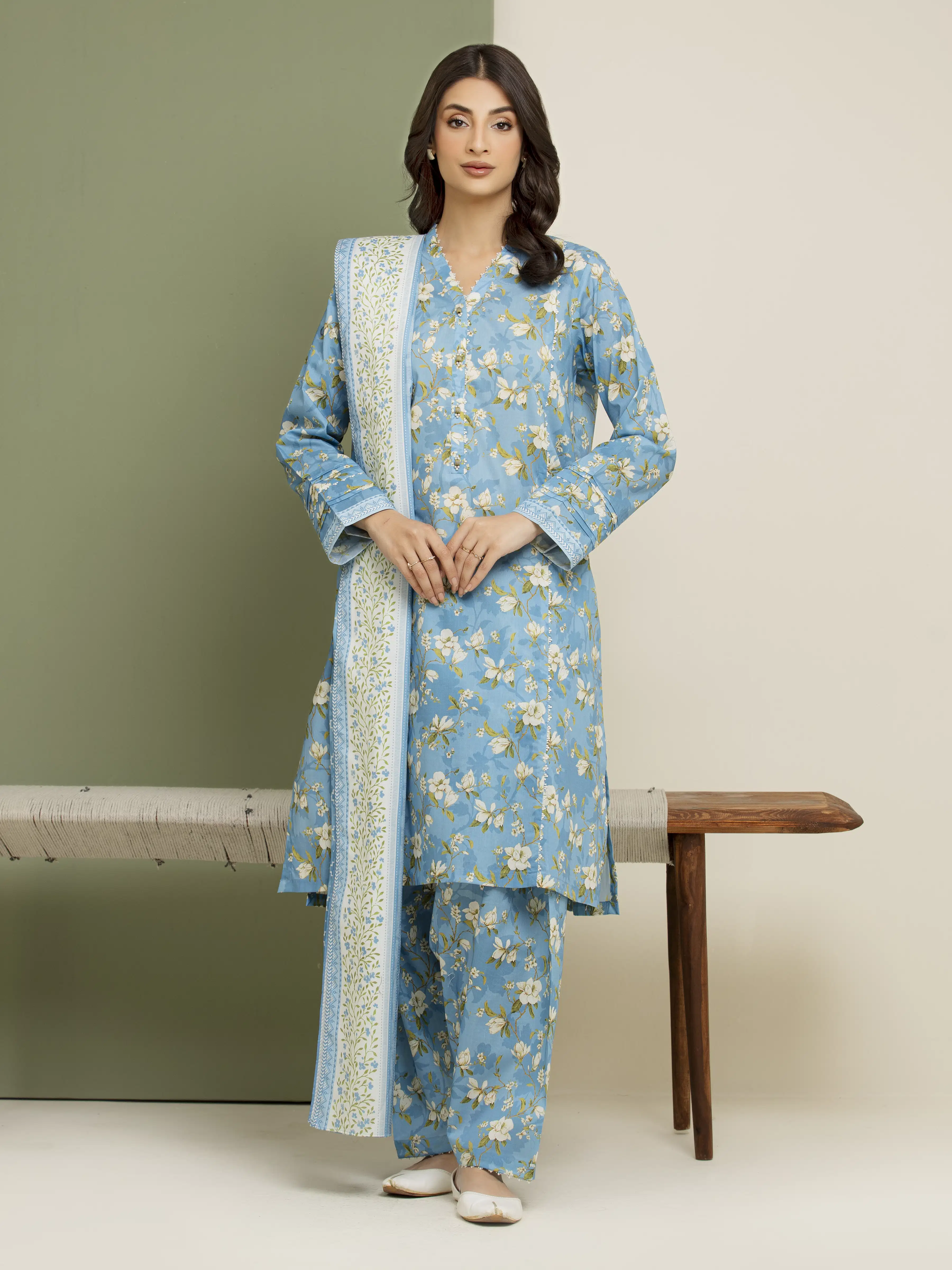 Printed Lawn Suit - EWU5A1-35137-3P
