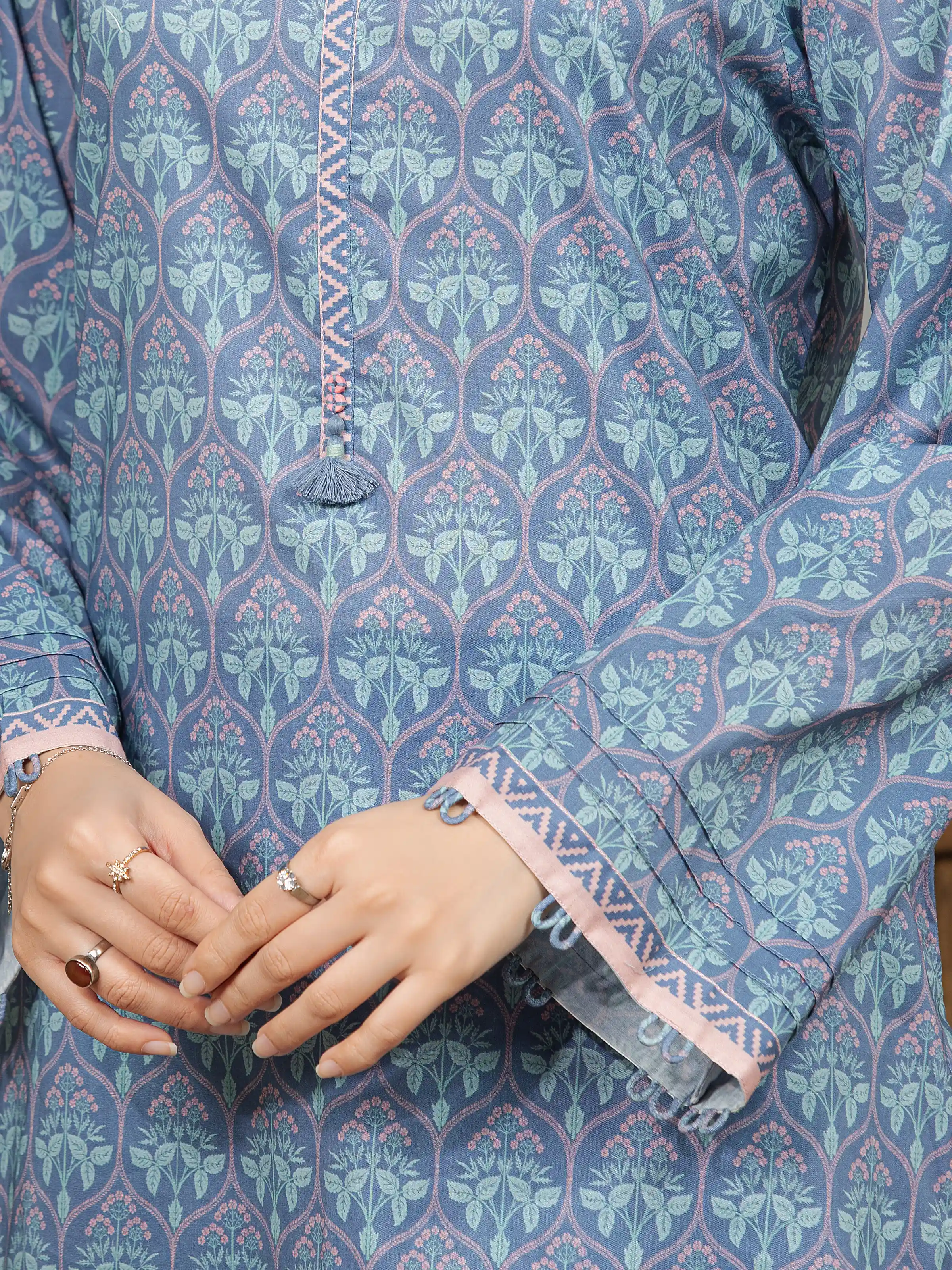 Printed Lawn Suit - EWU6A1-36518-3P - Image 4