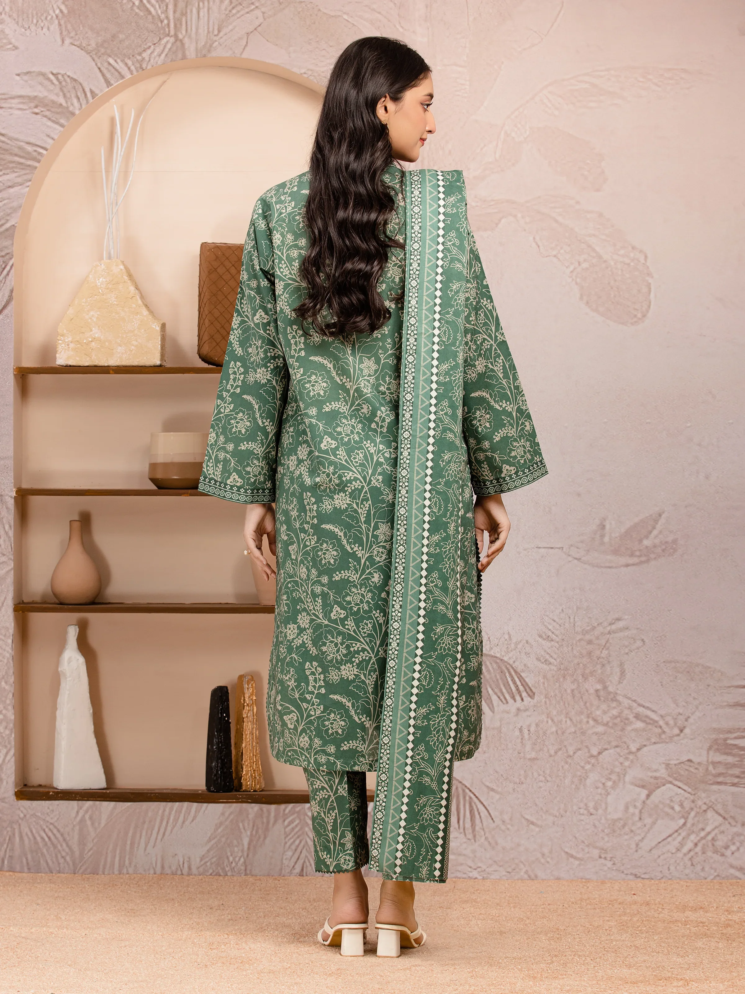Printed Lawn Suit - EWU5A1-35006-3P - Image 2