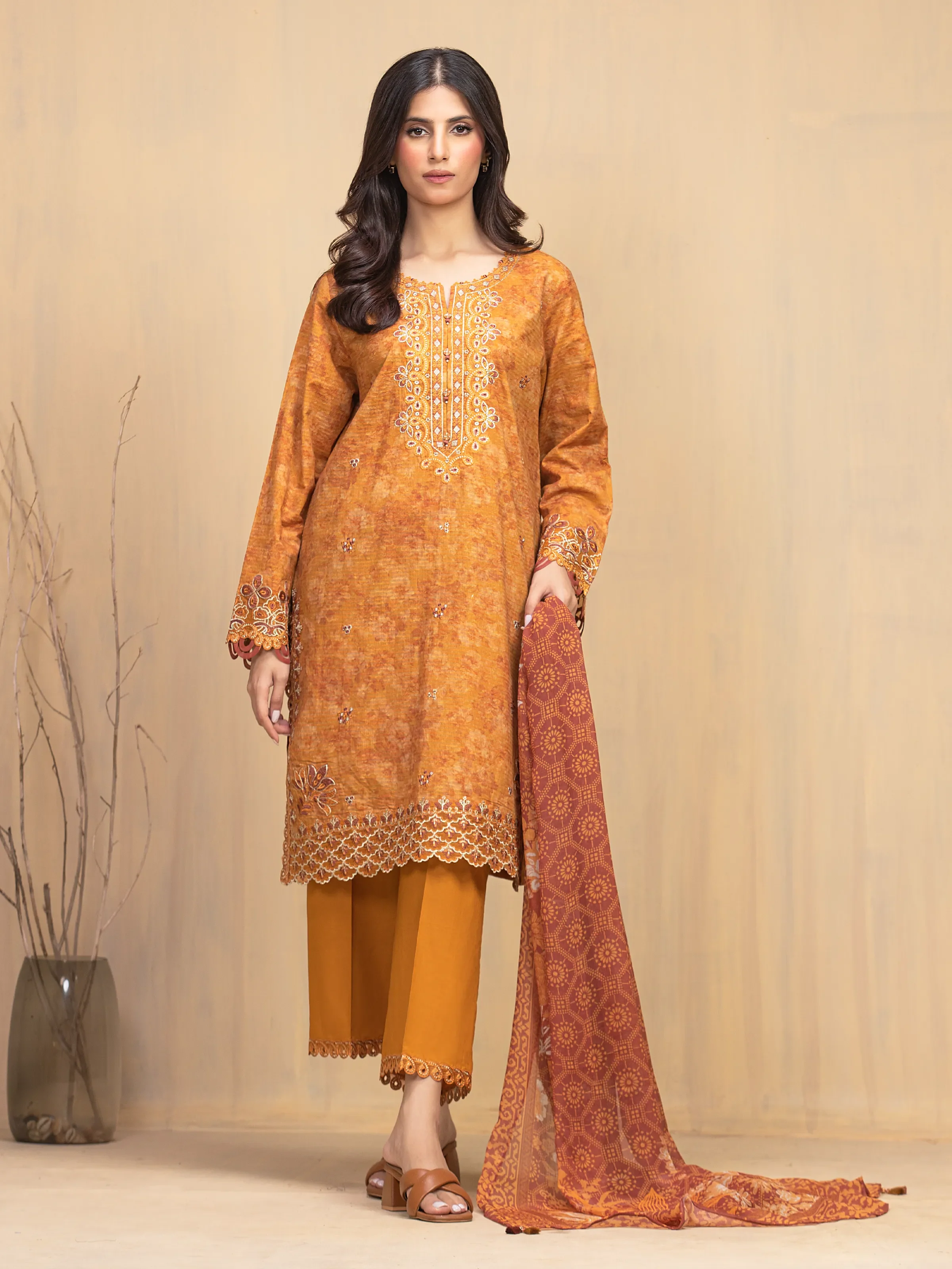 Embroidered Lawn Suit - EWU5V1-31902-3P