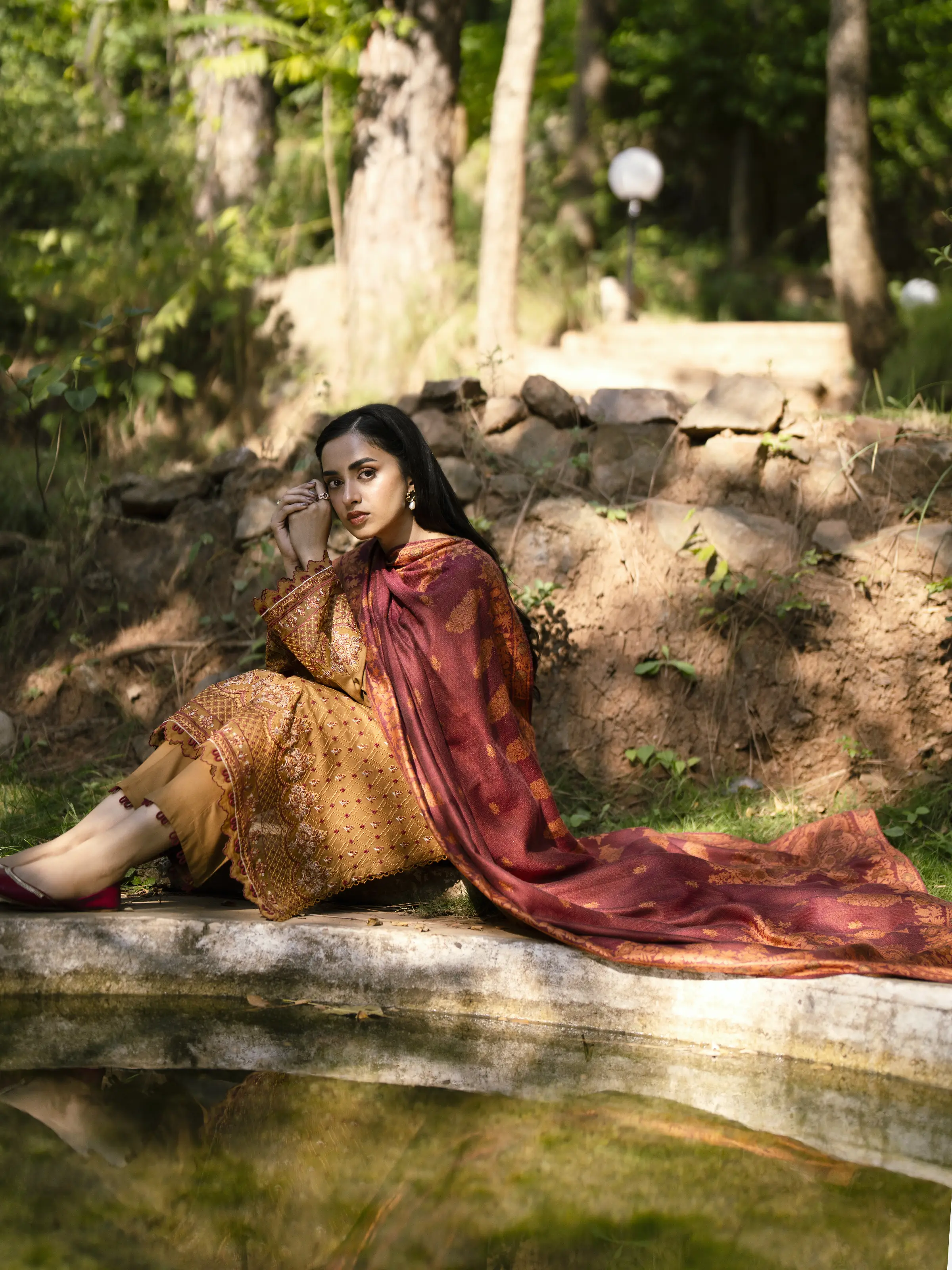 Embroidered Marina Twill Suit - EWU24V14-30212-3P - Image 5