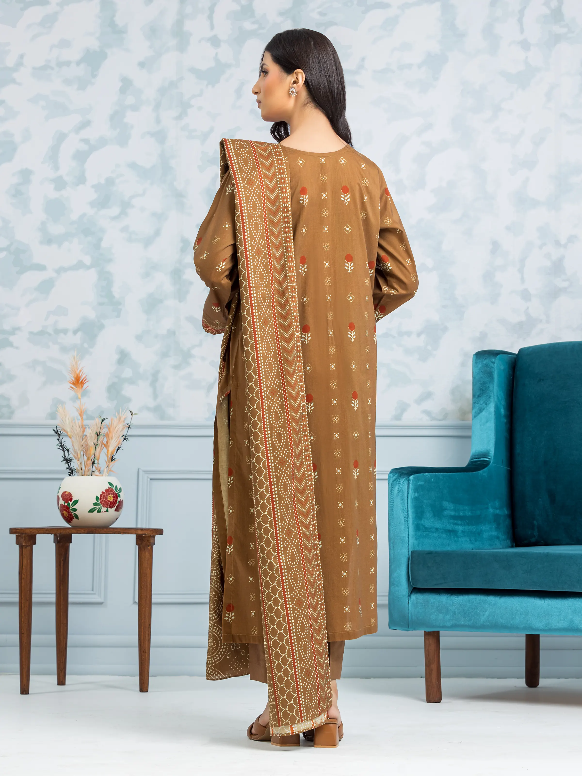 Printed Khaddar Suit - EWU24A3-29323-3P - Image 5