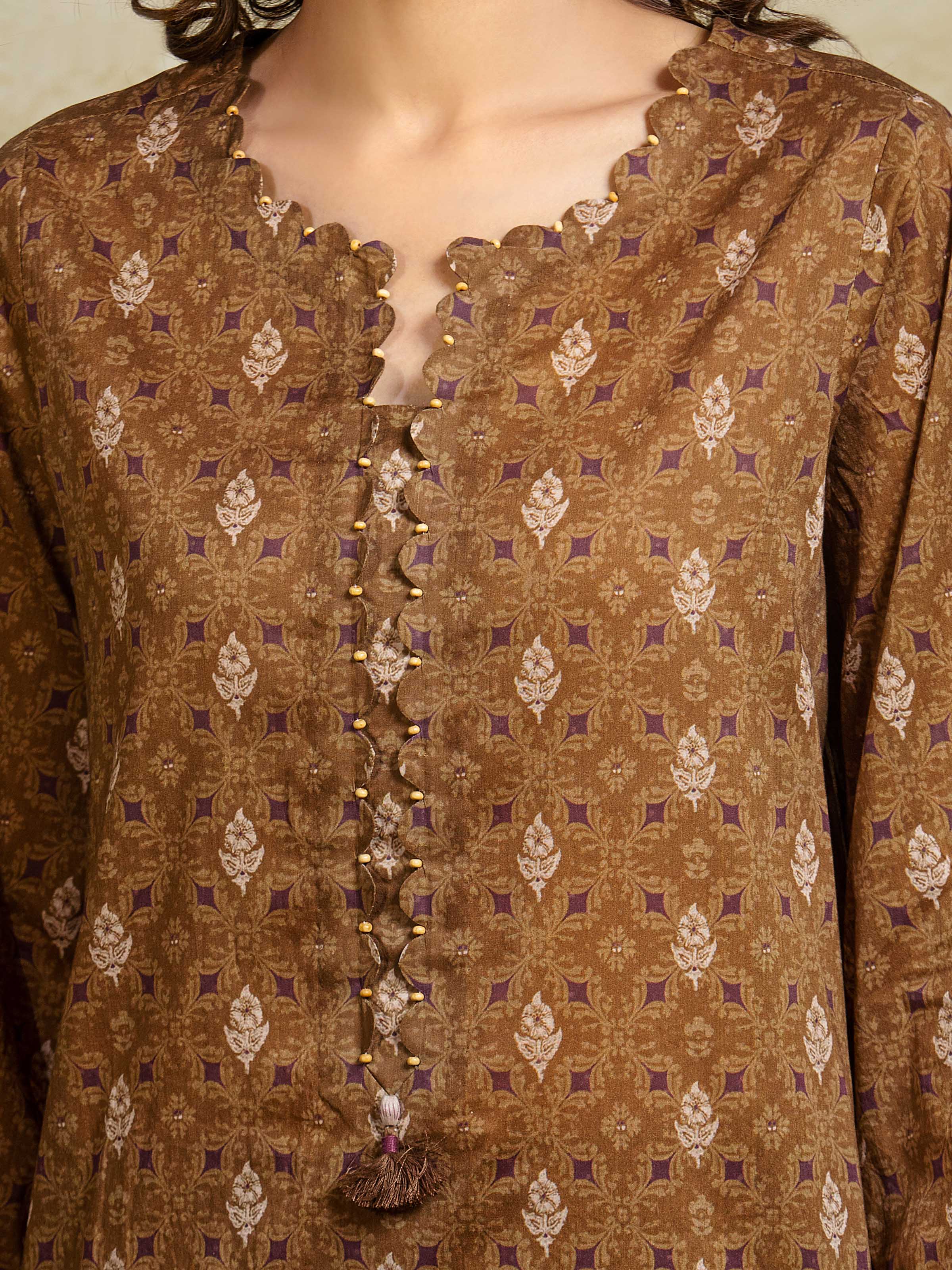 Printed Khaddar Suit - EWU5A3-35942-3P - Image 4