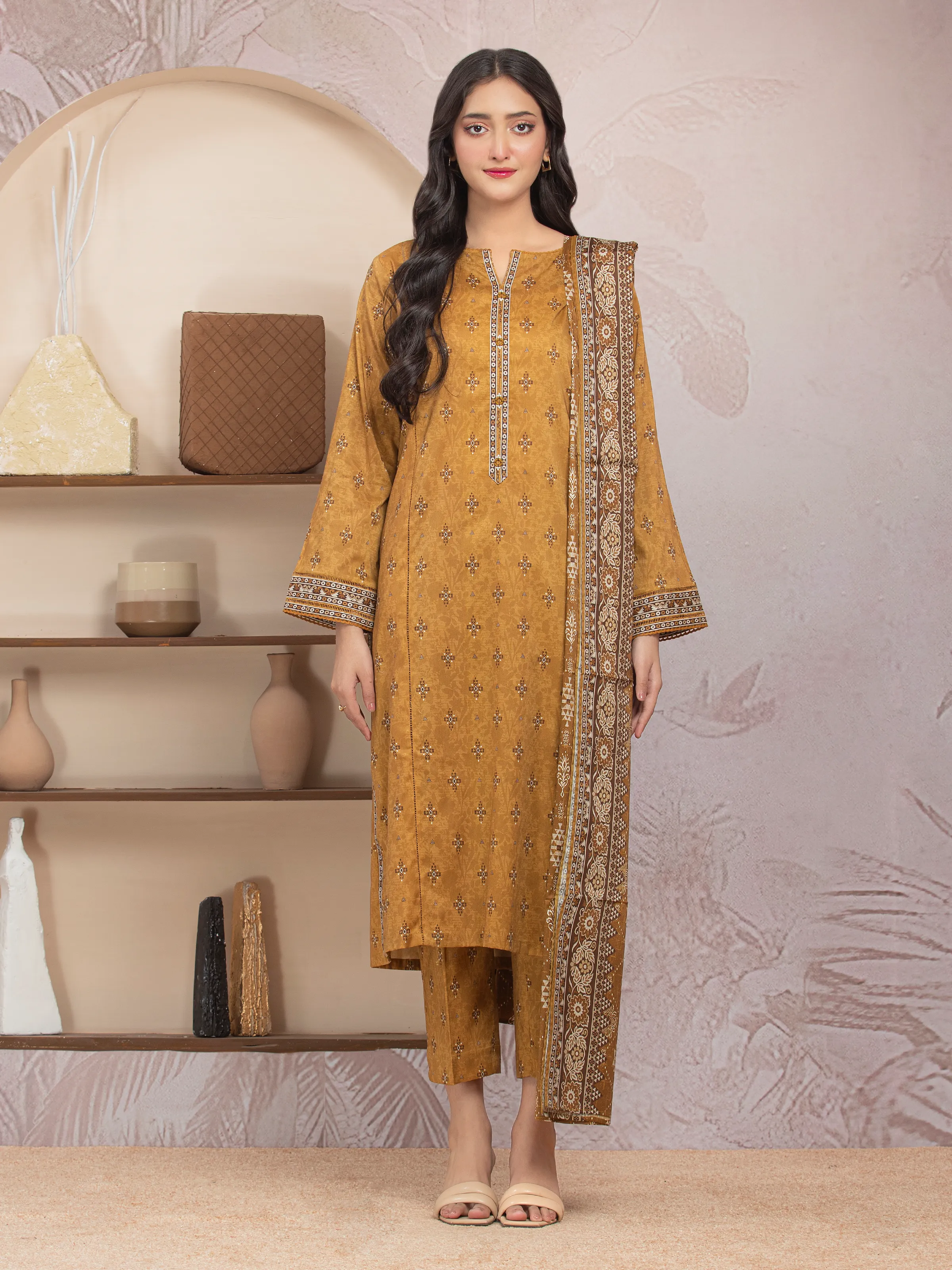 Printed Lawn Suit - EWU5A1-35028-3P