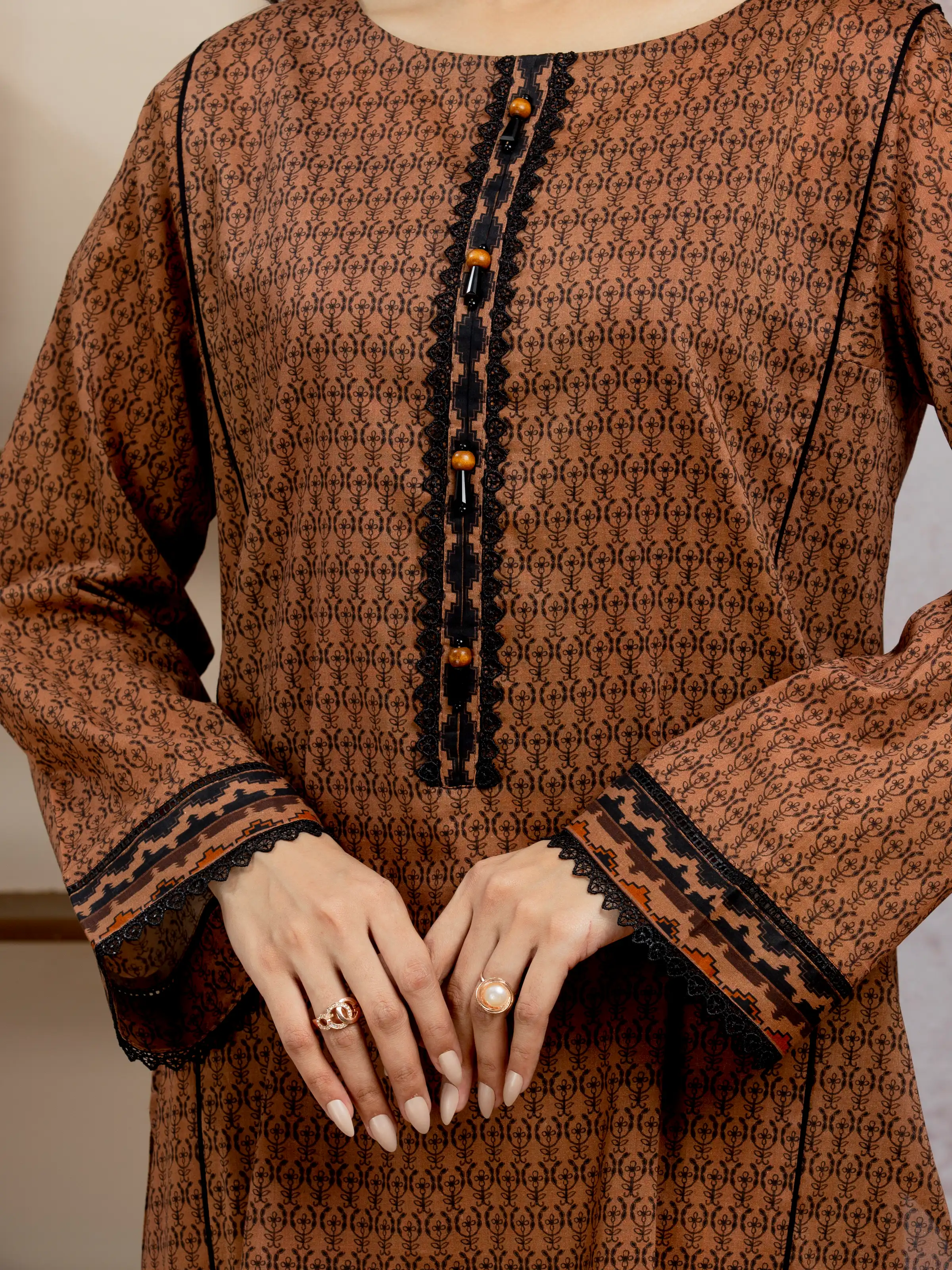 Printed Lawn Suit - EWU5A1-35212-3P - Image 4