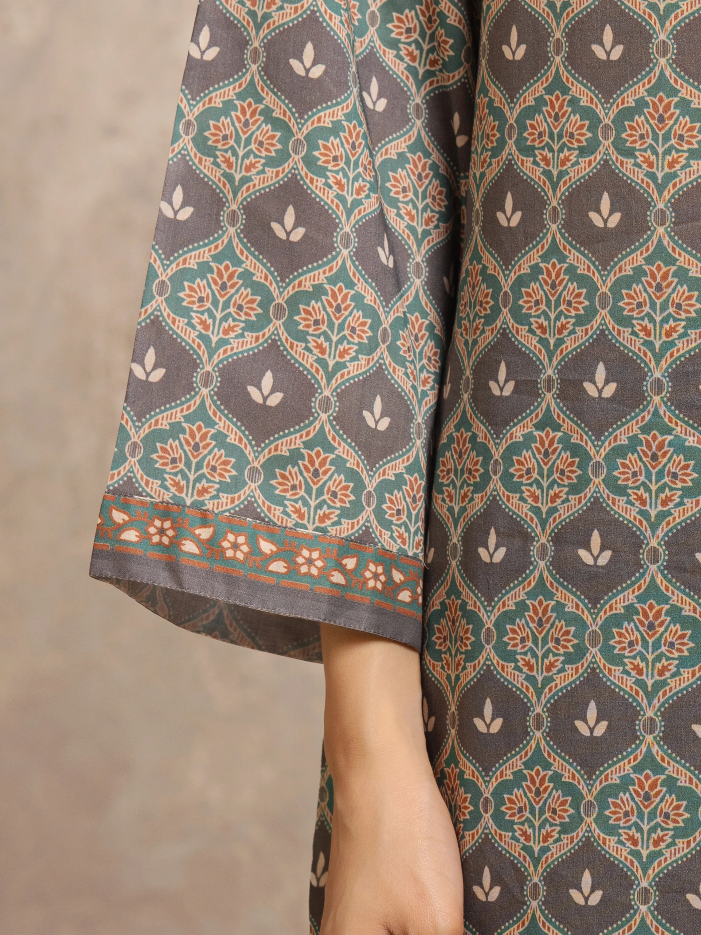 Printed Lawn Suit - EWU6A1-36555-3P - Image 3