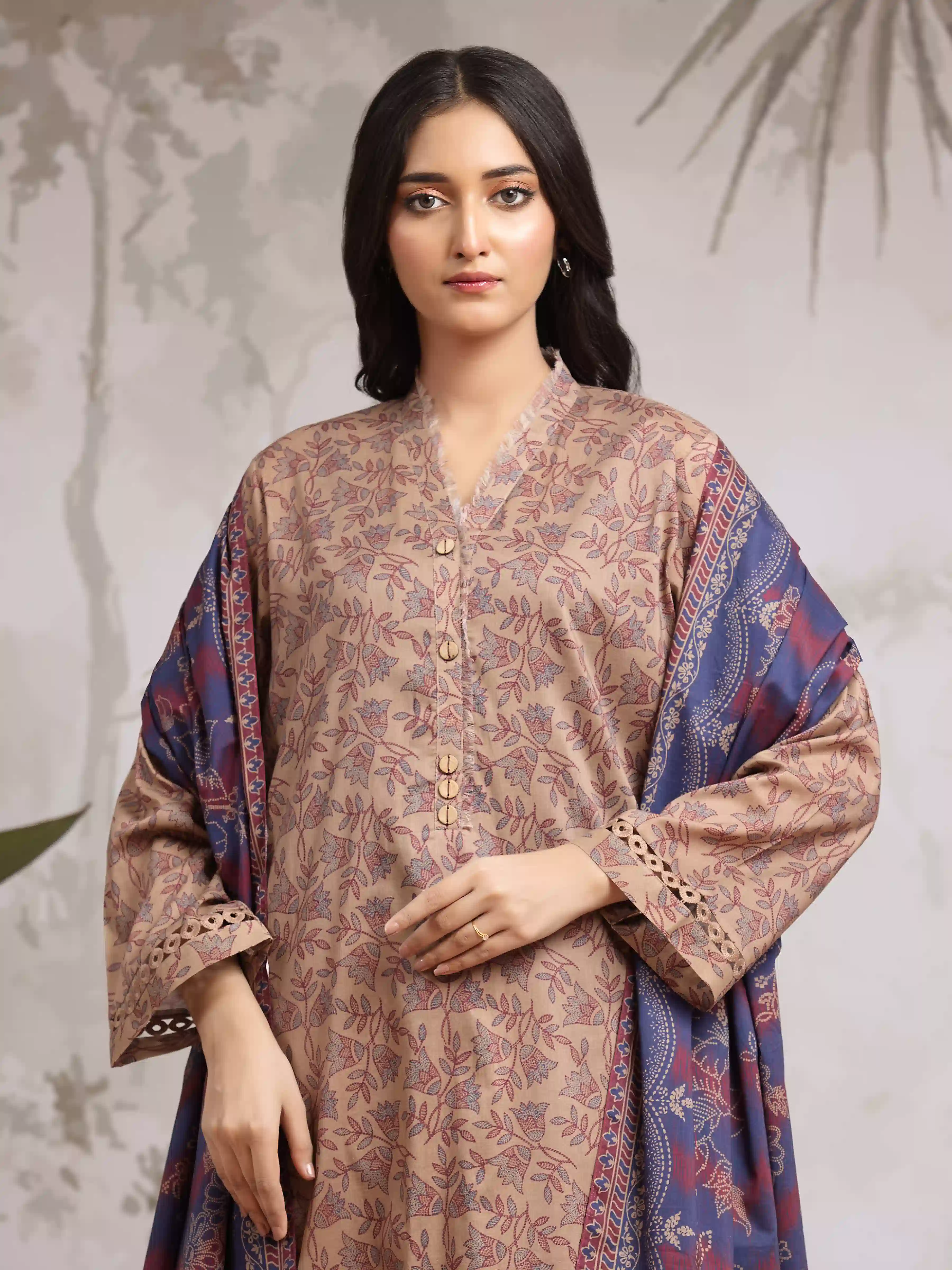 Printed Khaddar Suit - EWU24A3-29507-3P - Image 4