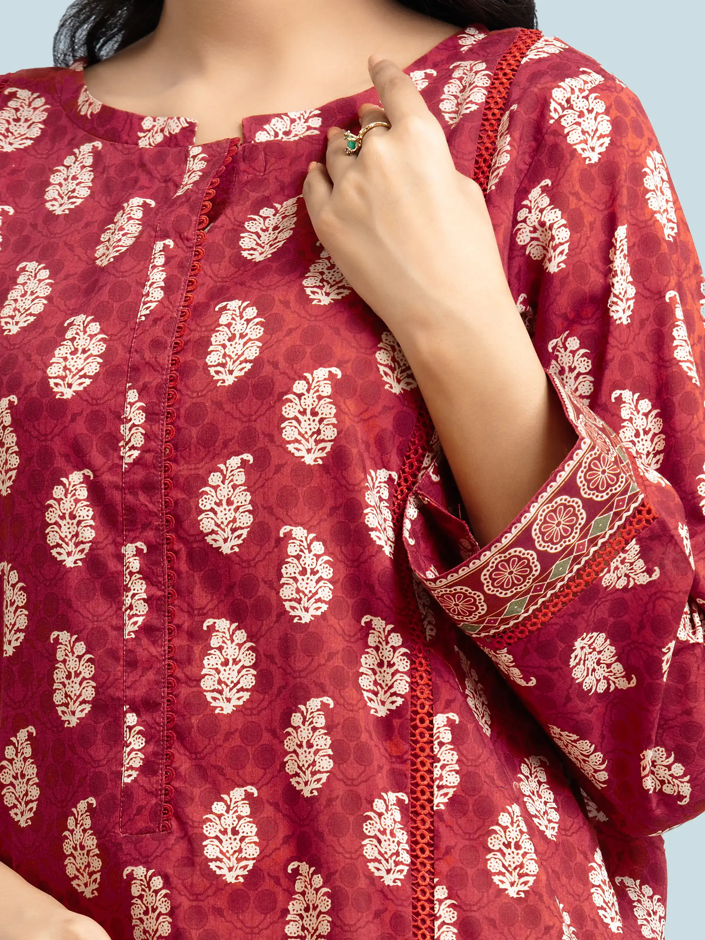 Printed Khaddar Suit - EWU24A3-29646-3P - Image 5