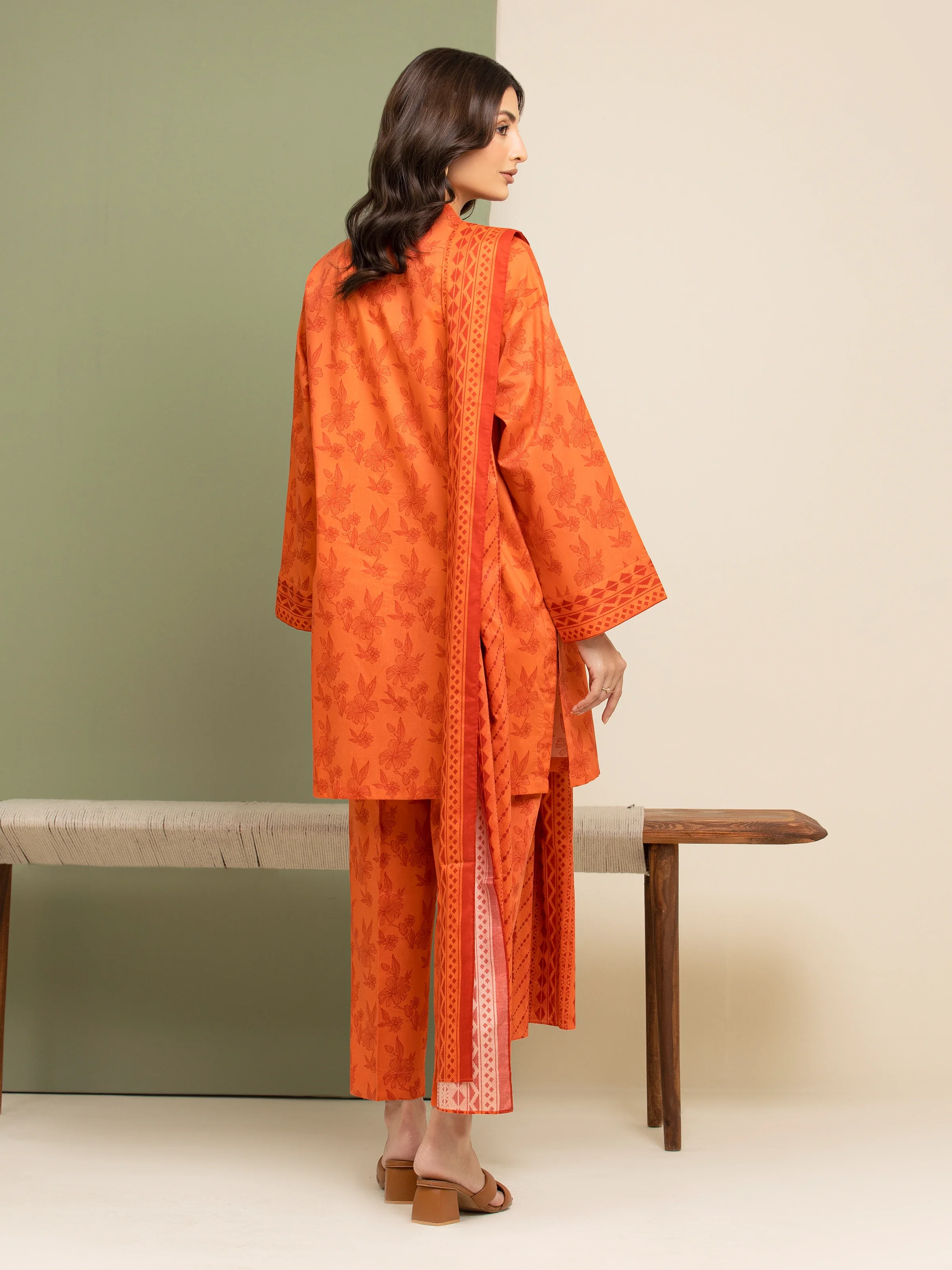 Printed Lawn Suit - EWU5A1-35142-3P - Image 2