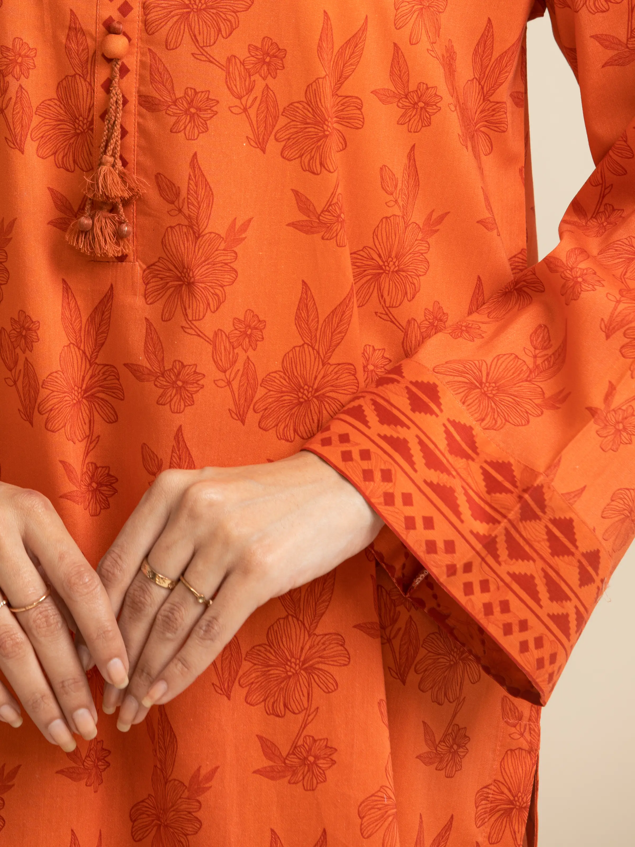 Printed Lawn Suit - EWU5A1-35142-3P - Image 6