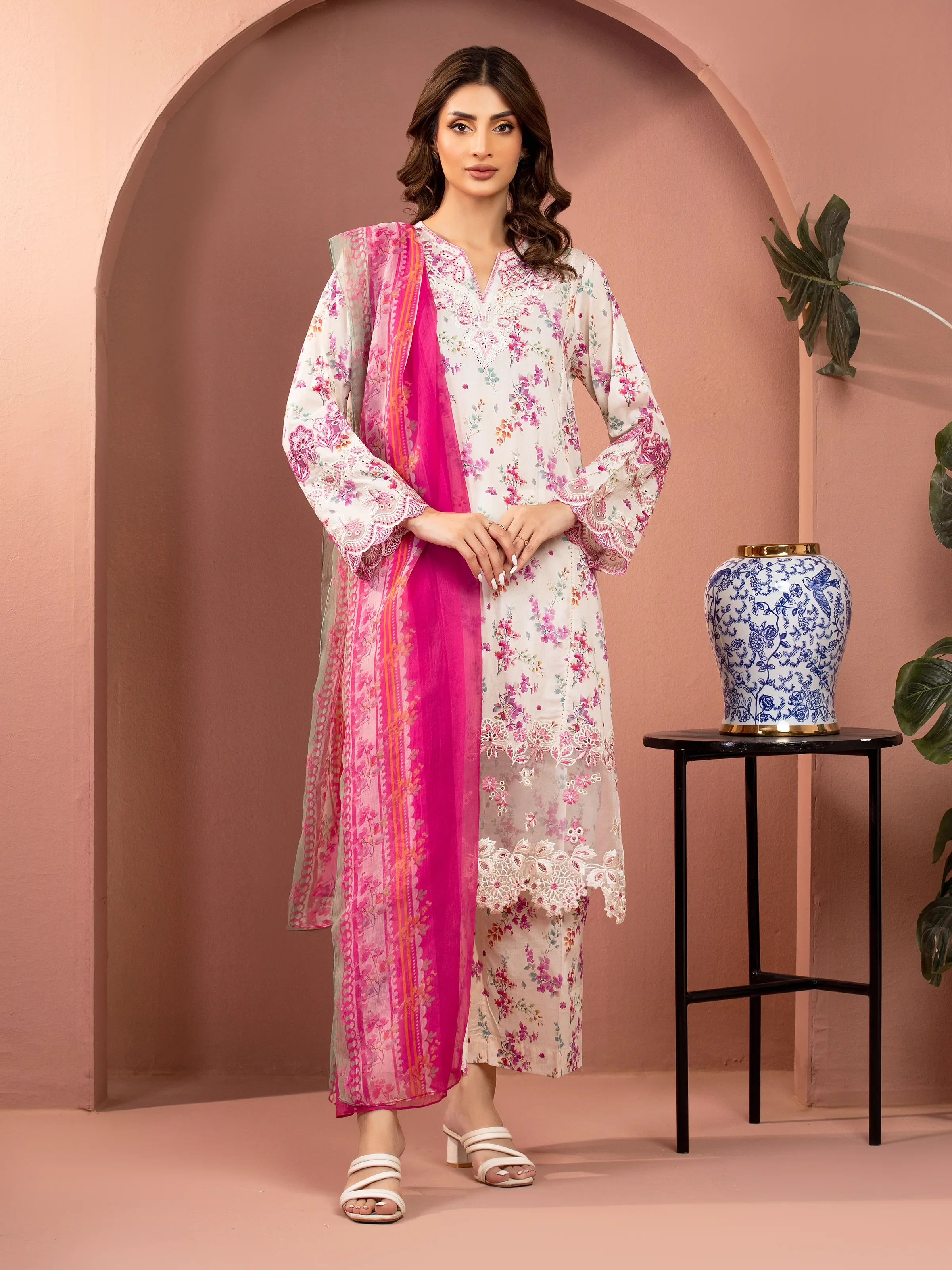 Embroidered Lawn Suit - EWU5V1-31457-3P