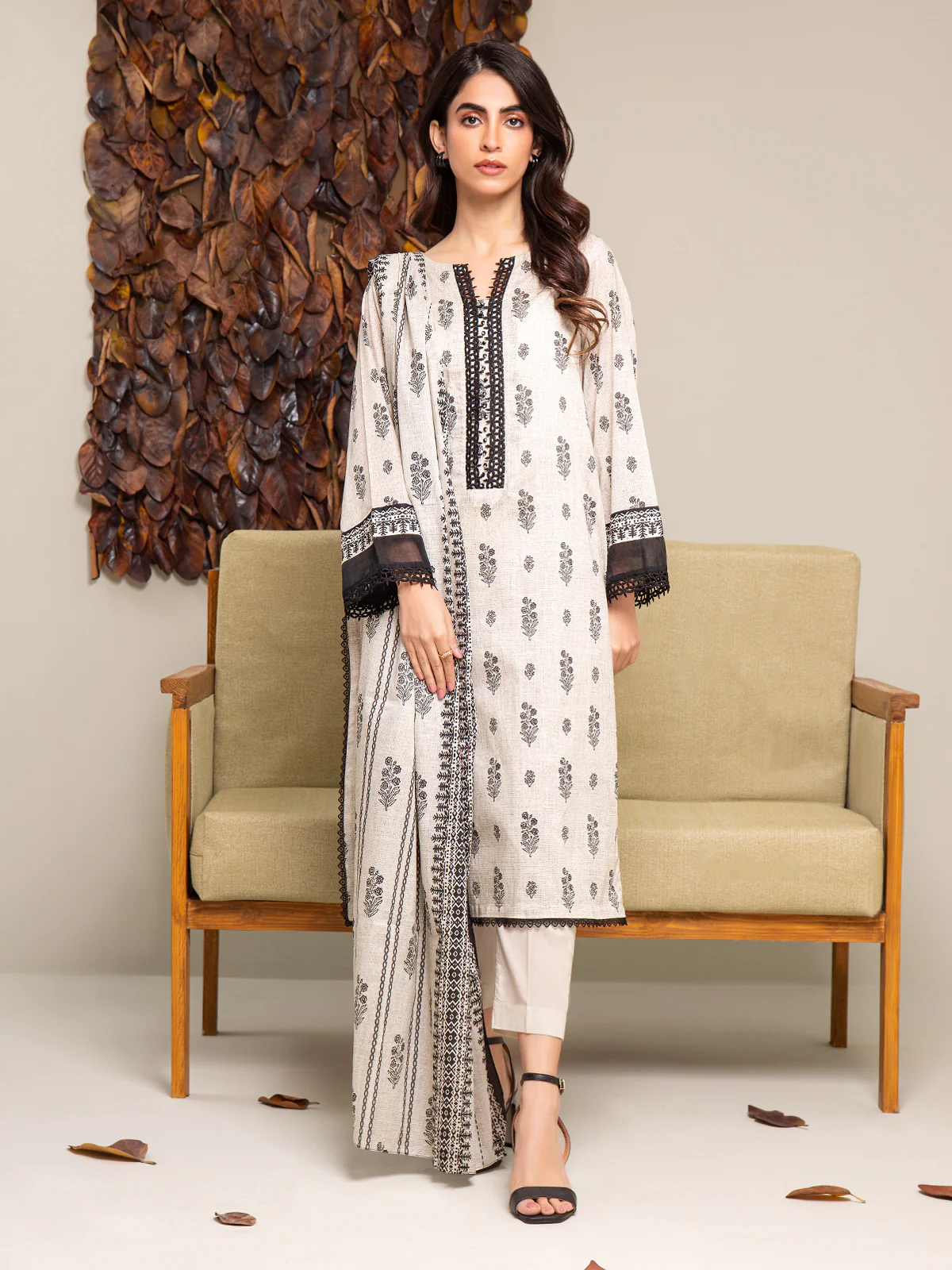 Printed Cambric Shirt Trouser - EWU24A2-27292ST
