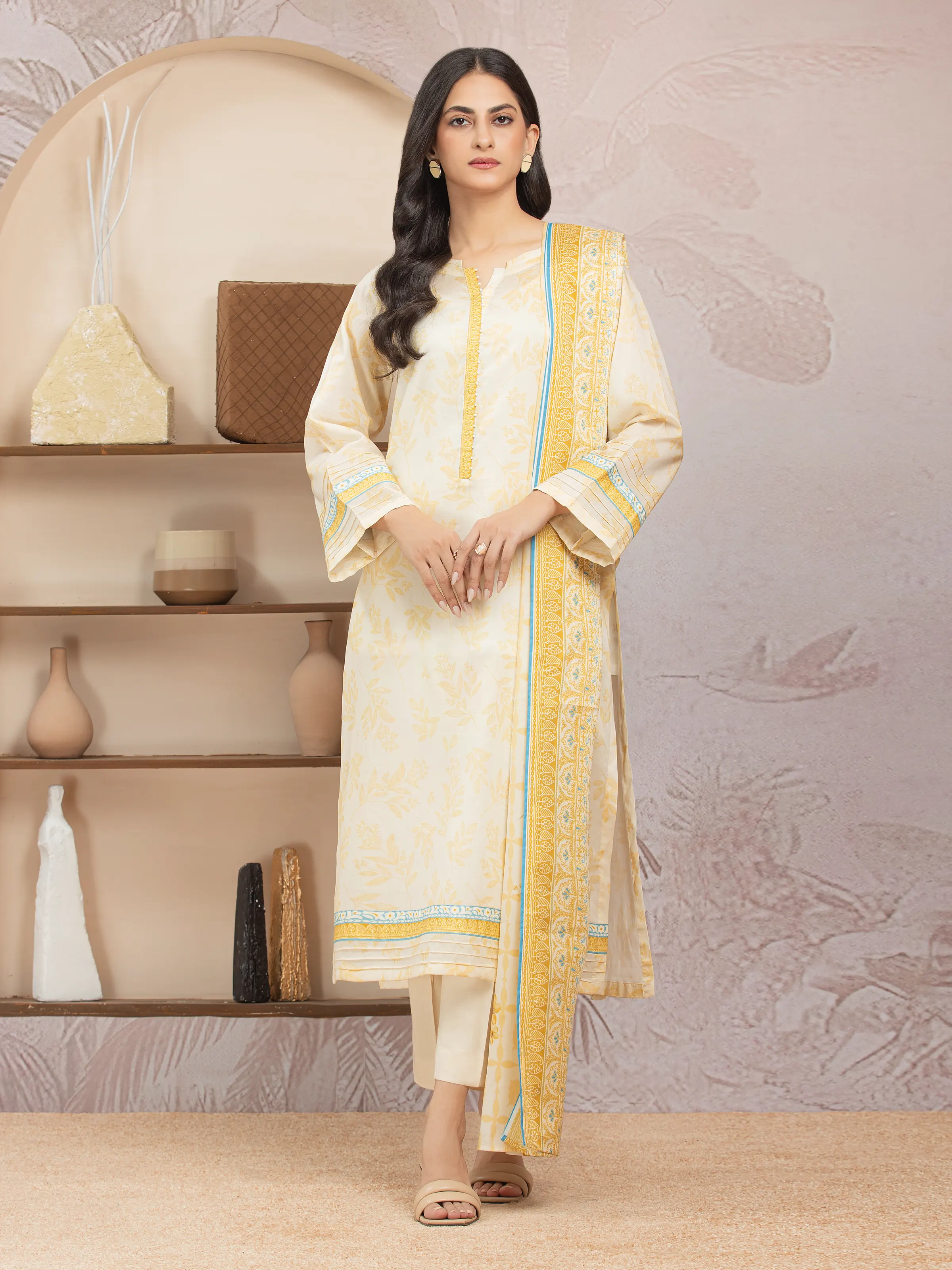 Printed Lawn Shirt Dupatta - EWU5A1-35201SD