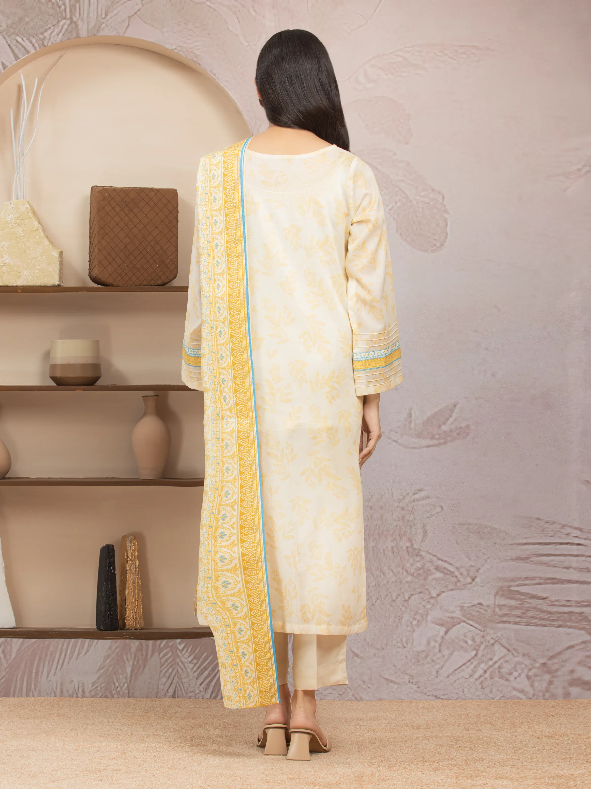 Printed Lawn Shirt Dupatta - EWU5A1-35201SD - Image 5