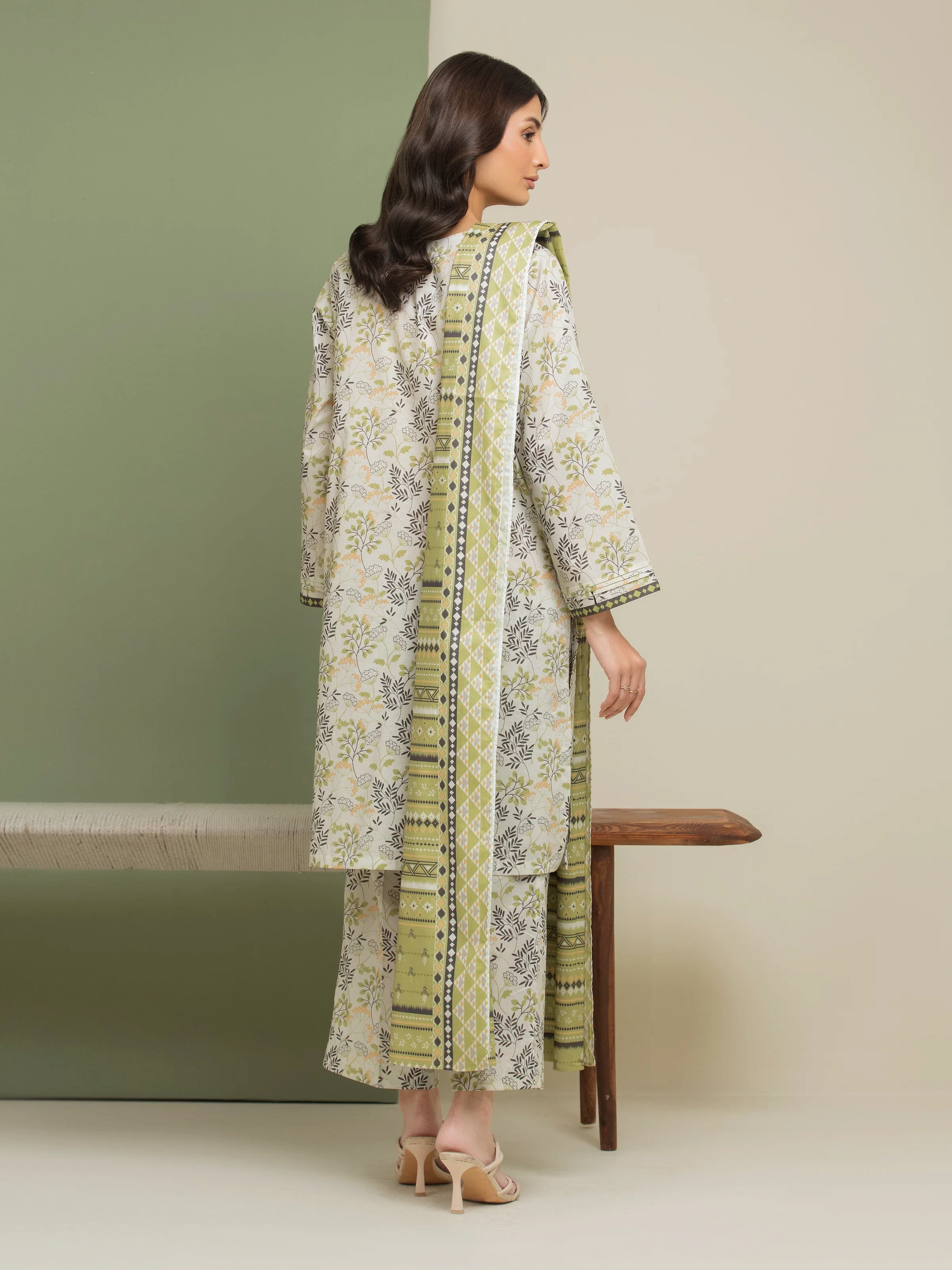 Printed Lawn Suit - EWU5A1-35192-3P - Image 2