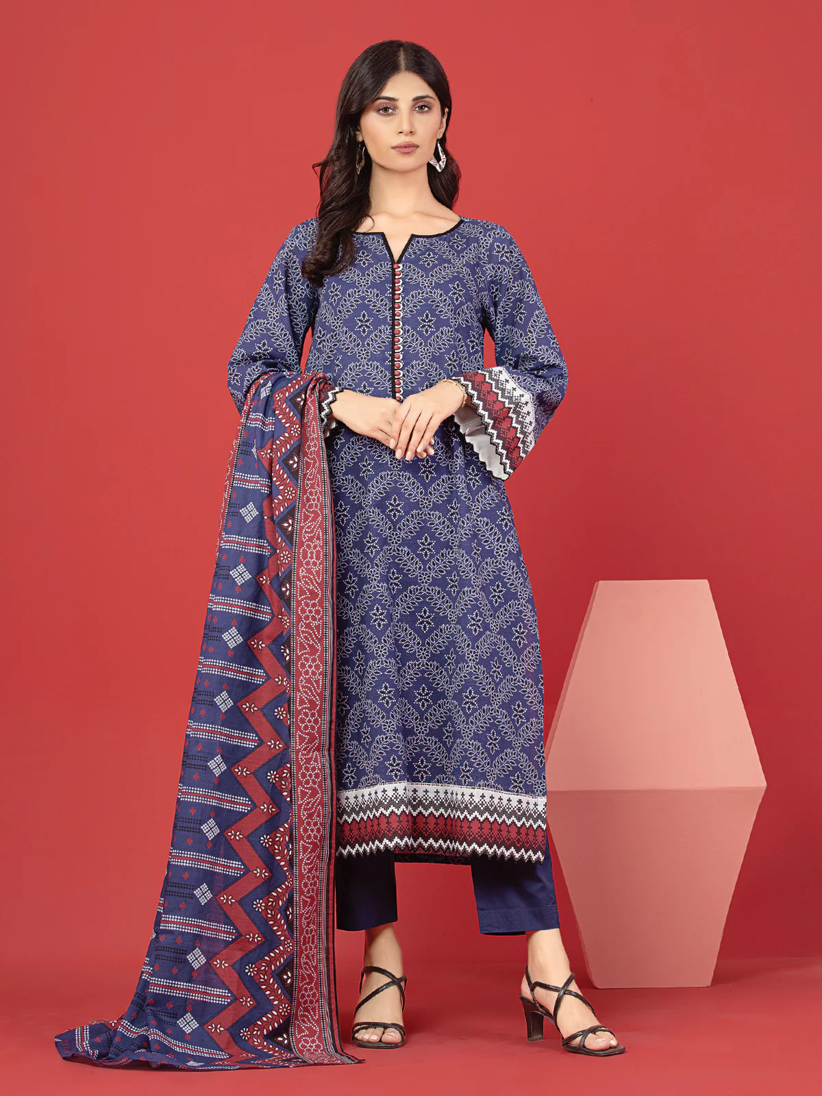 Printed Lawn Shirt - EWU23A1-26373S