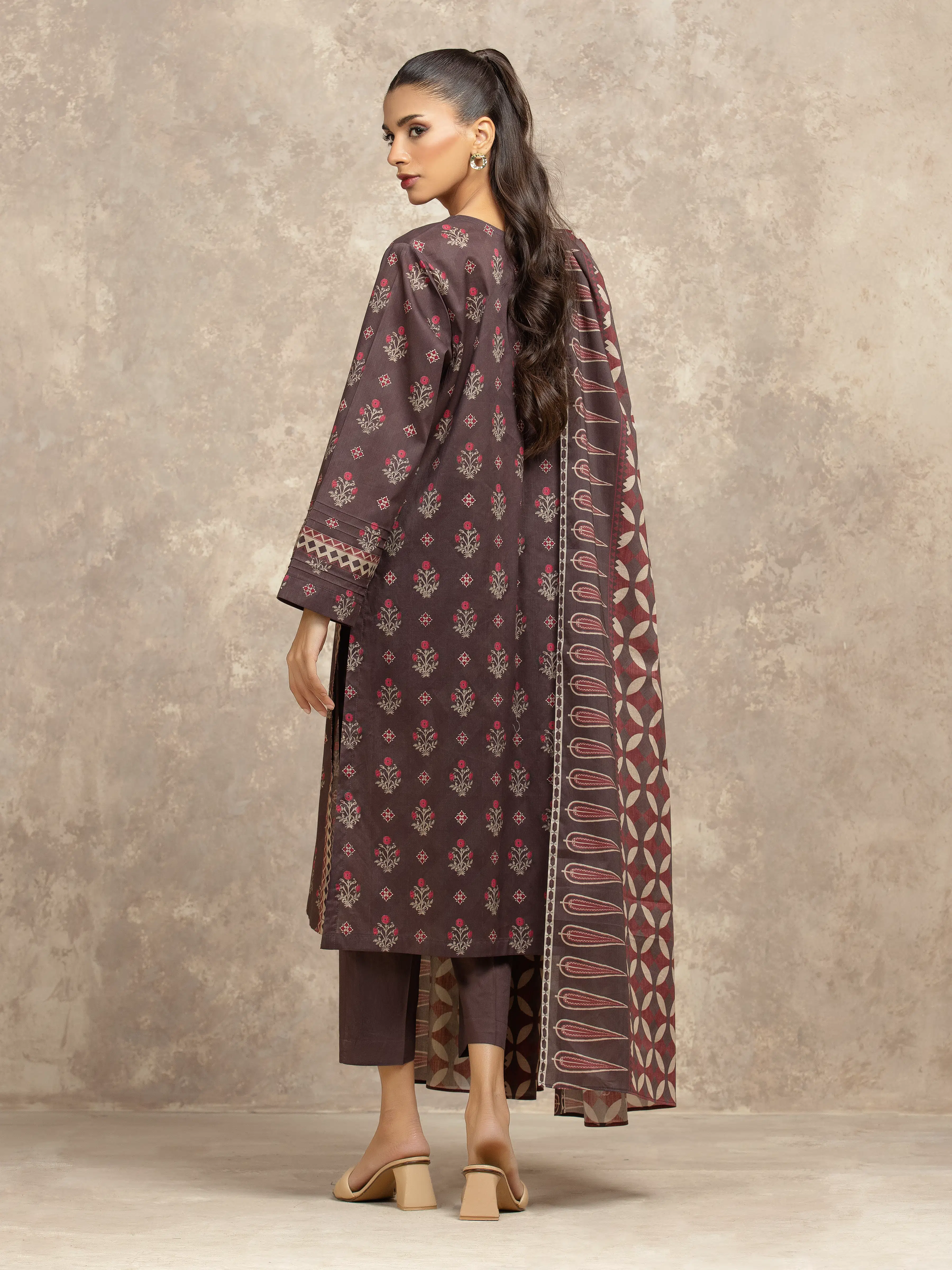 Printed Khaddar Suit - EWU5A3-36036-3P - Image 6