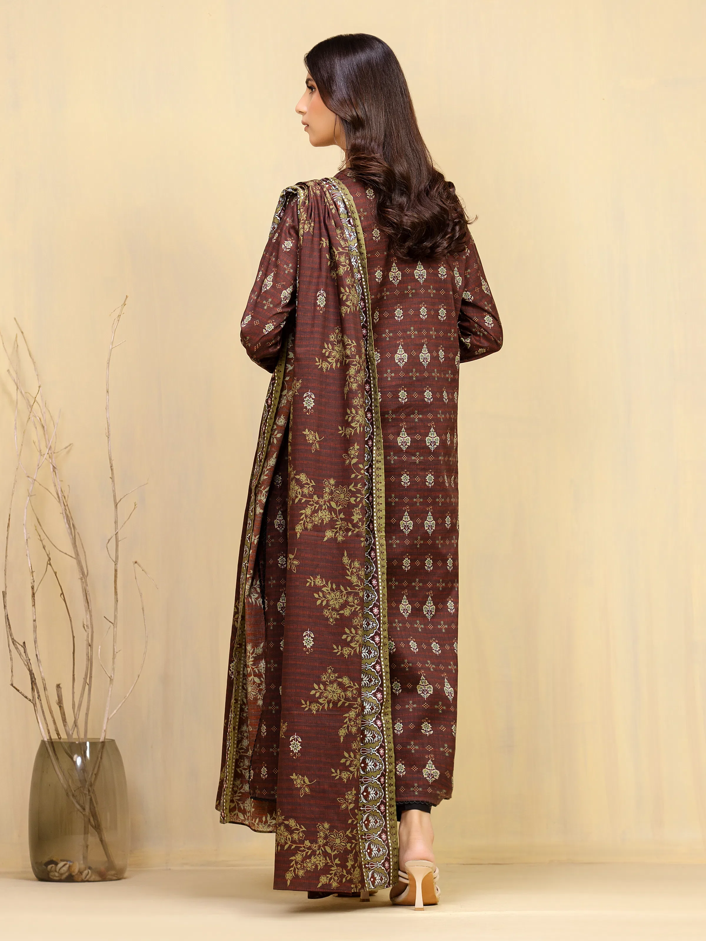Printed Khaddar Suit - EWU5A3-36118-3P - Image 6